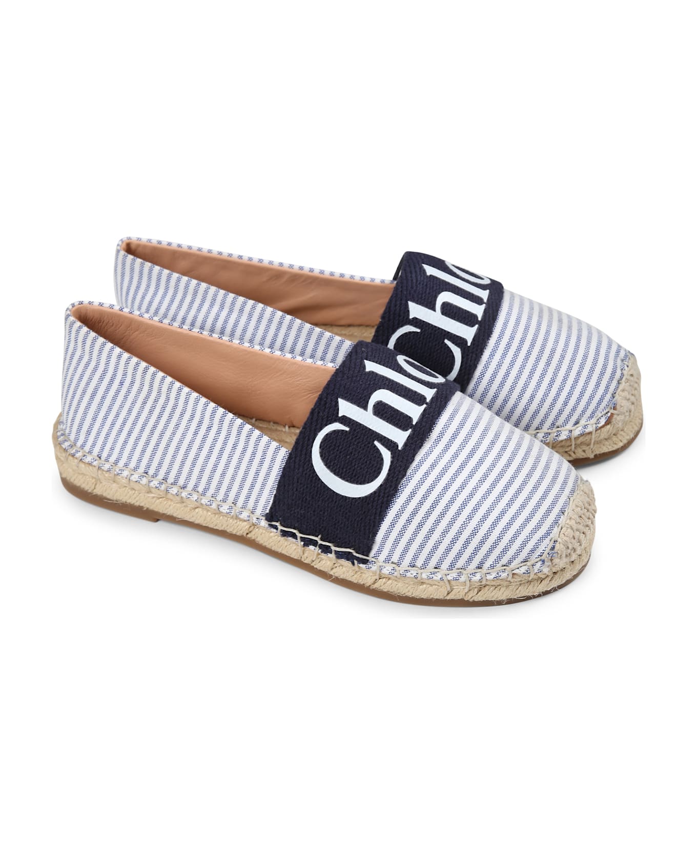 Chloé Blue Espadrilles For Girl With Logo - Blue