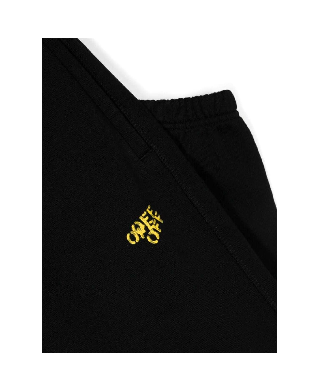 Off-White Black Jogger Pants With Logo In Cotton Boy - Black