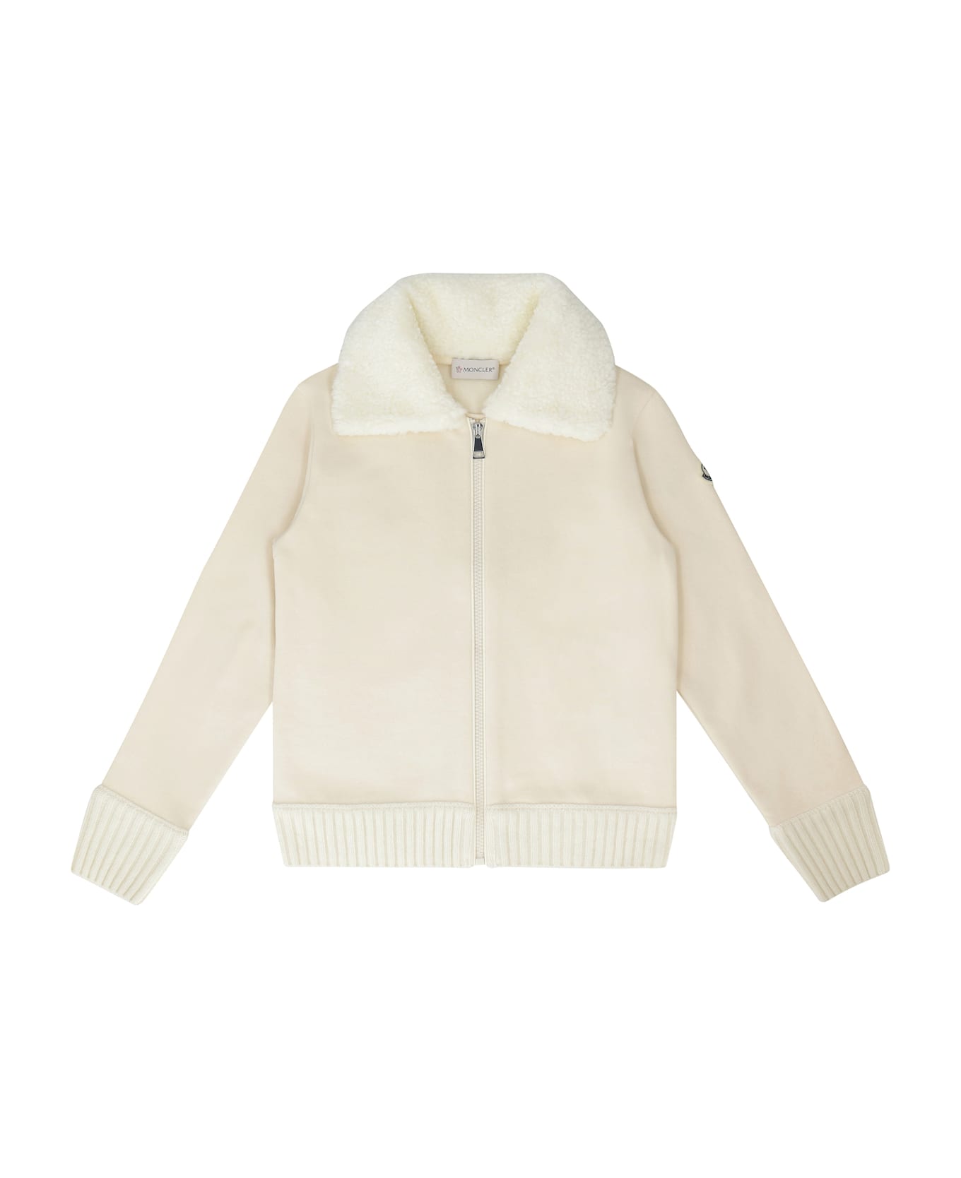Moncler Full Zip Hoodie - panna