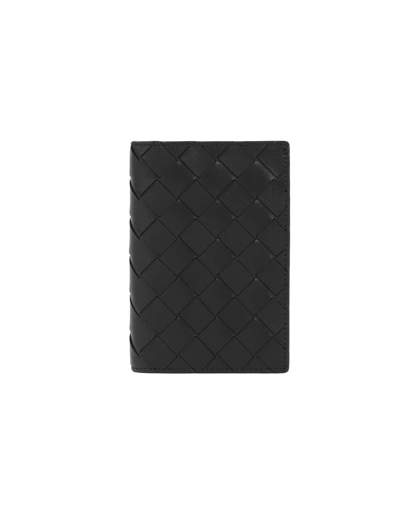 Bottega Veneta Intrecciato Passport Case - Black