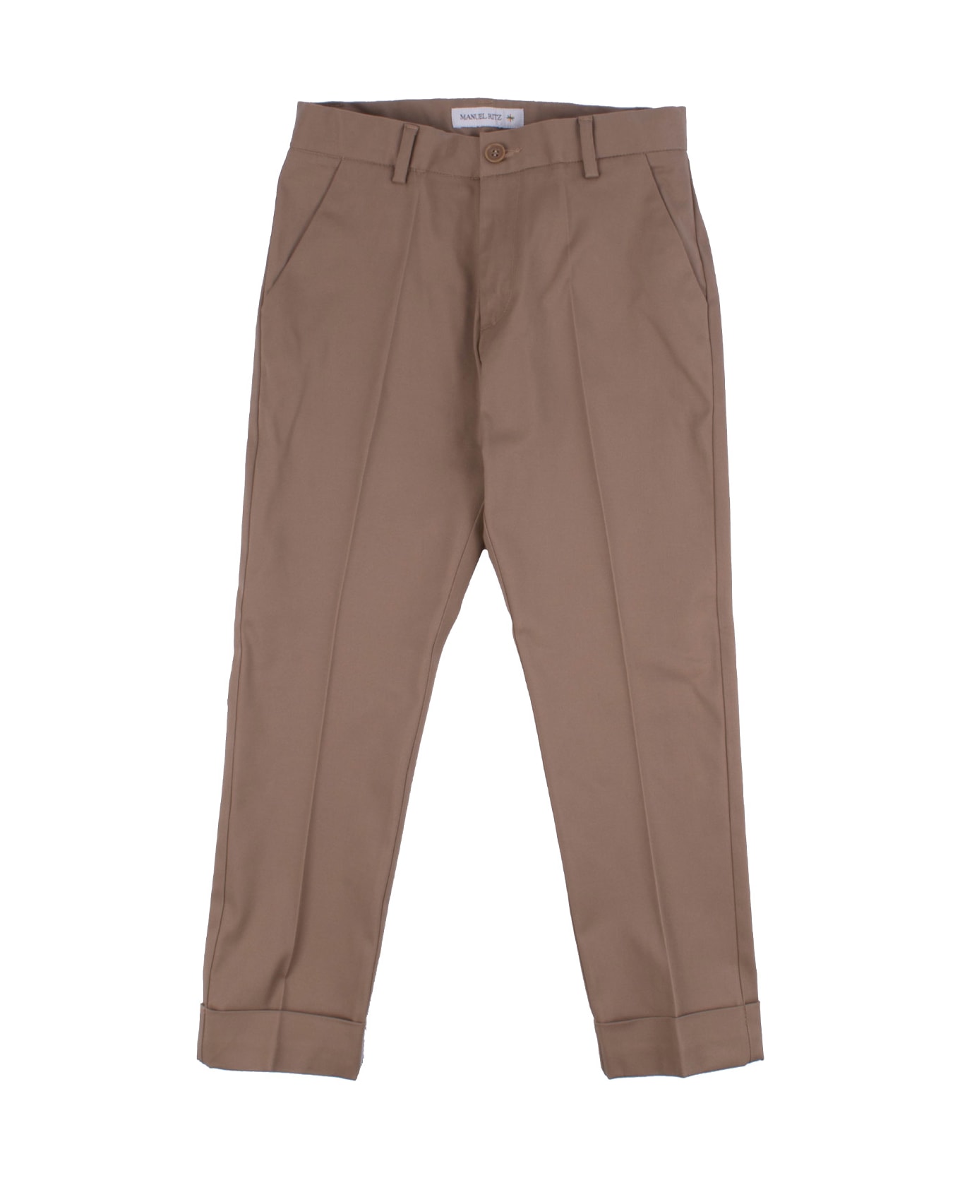 Manuel Ritz Cotton Pants - Brown ボトムス
