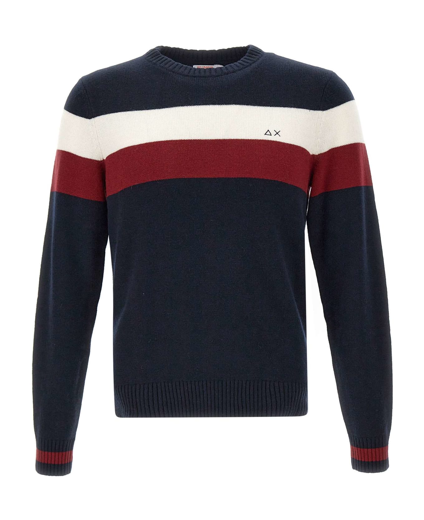 Sun 68 'fancy'wool, Viscose And Cashmere Sweater Sweater - NAVY BLUE