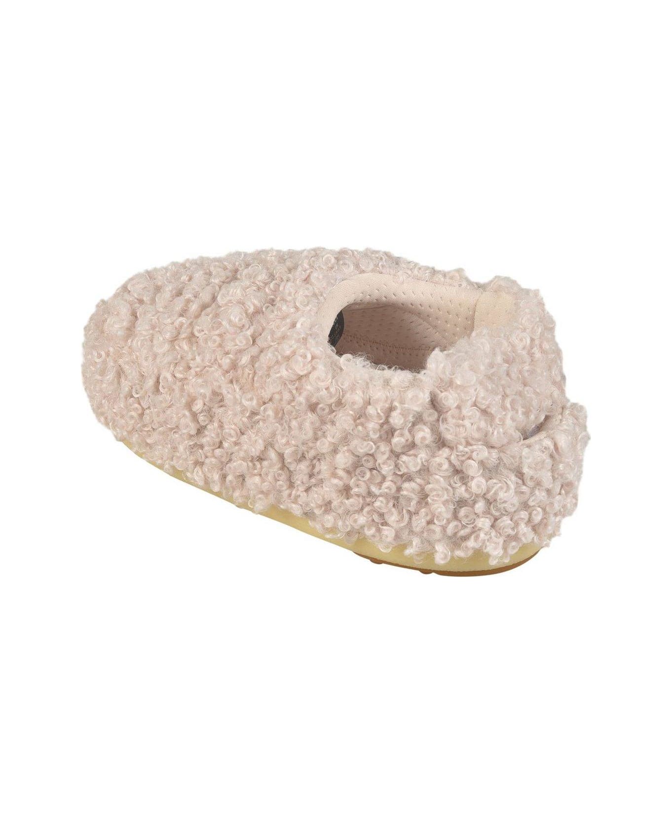 Moon Boot Faux Curly Slip-on Sandals - Beige