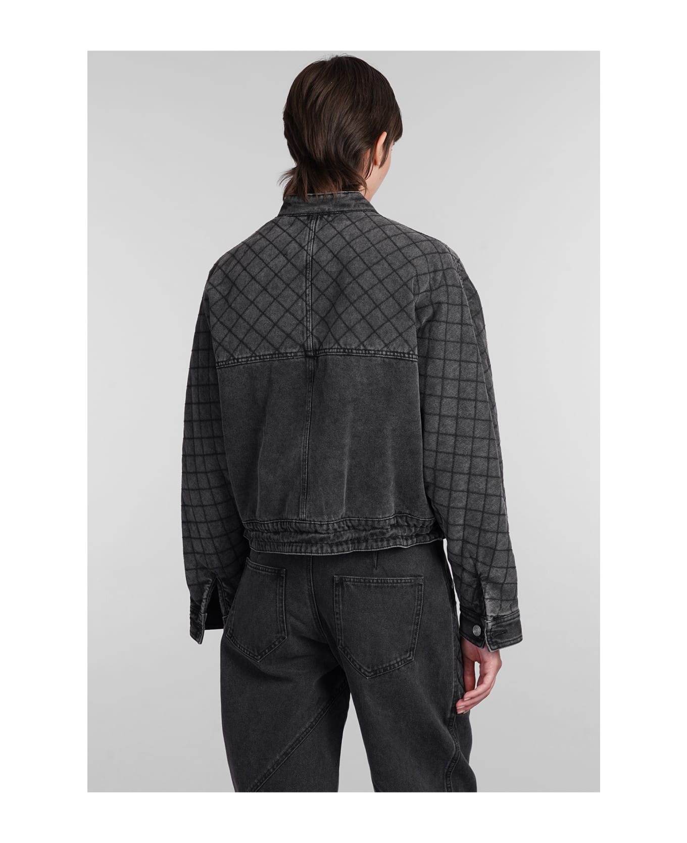 Isabel Marant Celiany Denim Jackets In Grey Cotton - grey