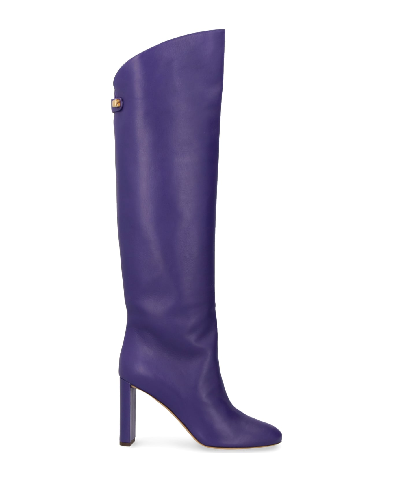 Maison Skorpios Adriana Leather Boots - purple