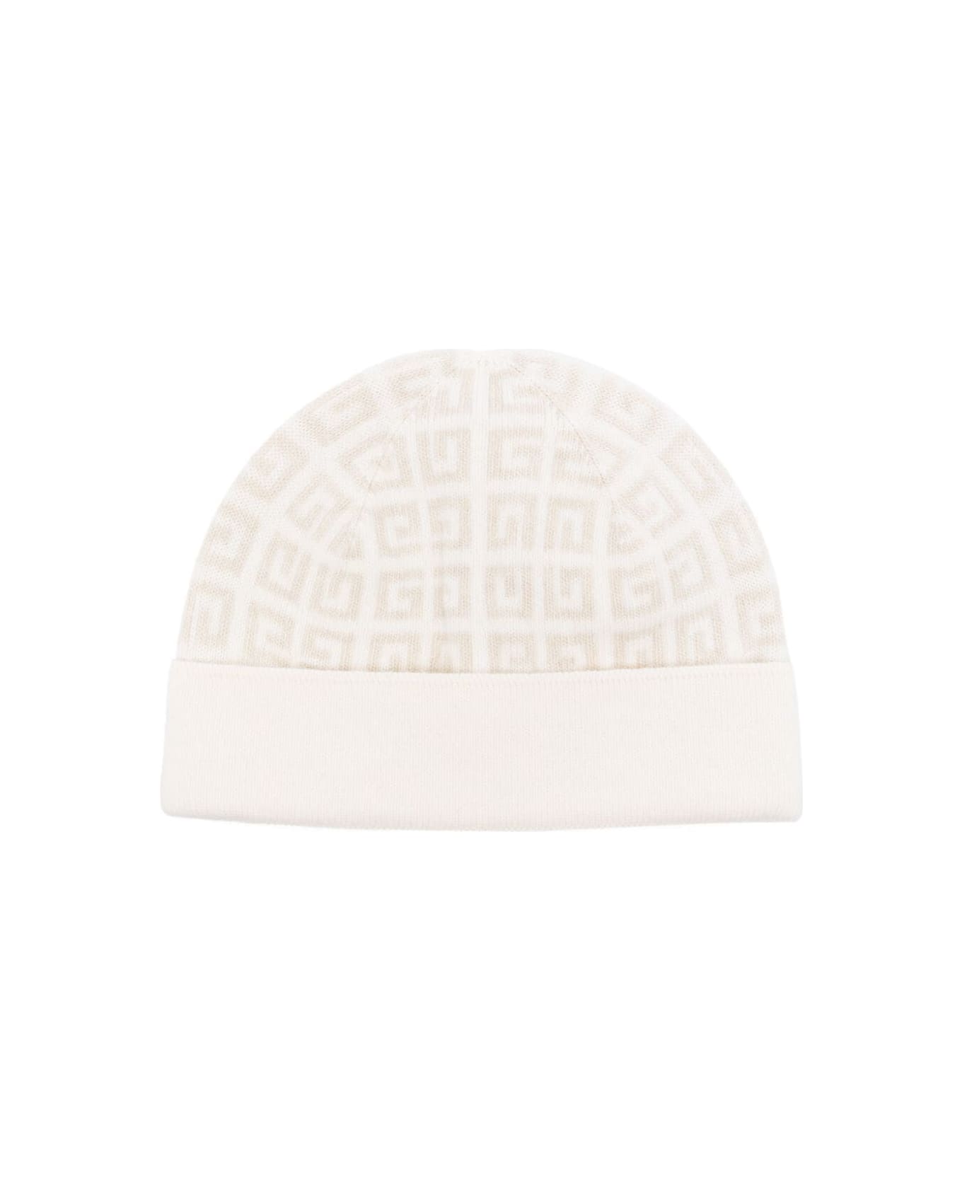 Givenchy Knit Double Face Beanie - White/ Mastic (ecru)