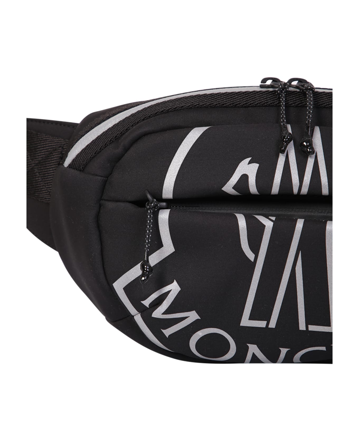 Moncler Logo Print Belt Bag - Black