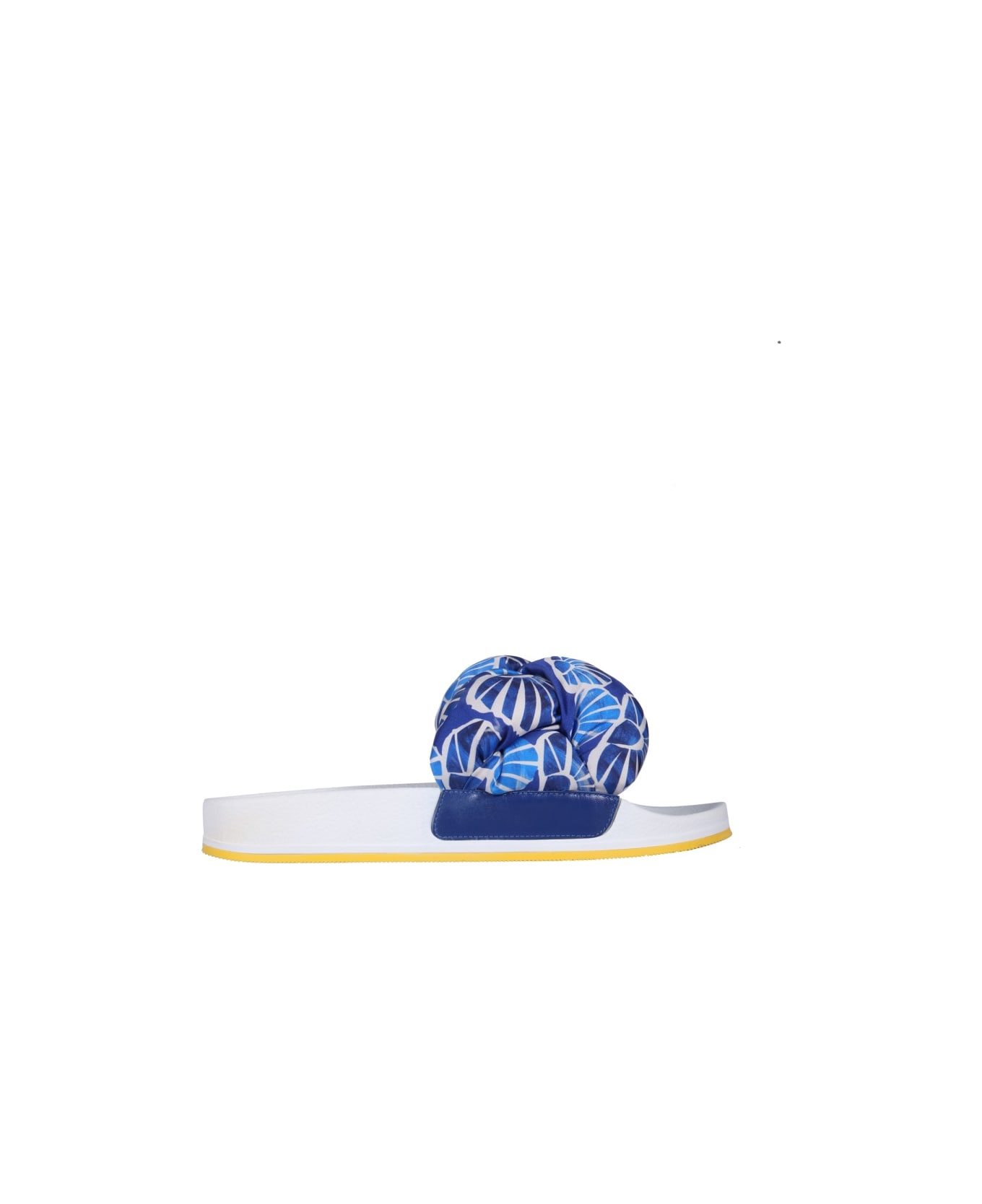 La DoubleJ Braid Slide Sandals - BLUE