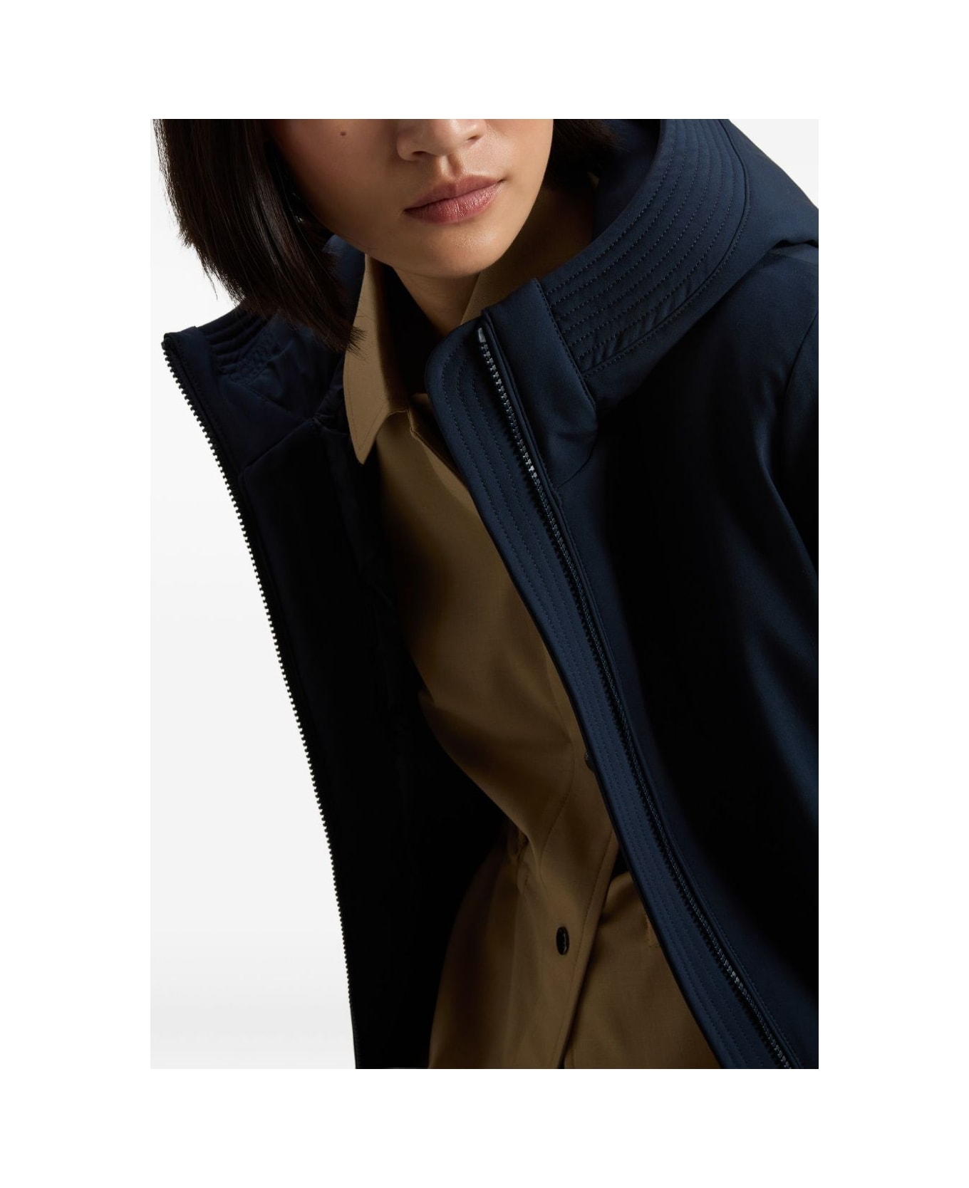 Woolrich Midi Parka Coat - Blue