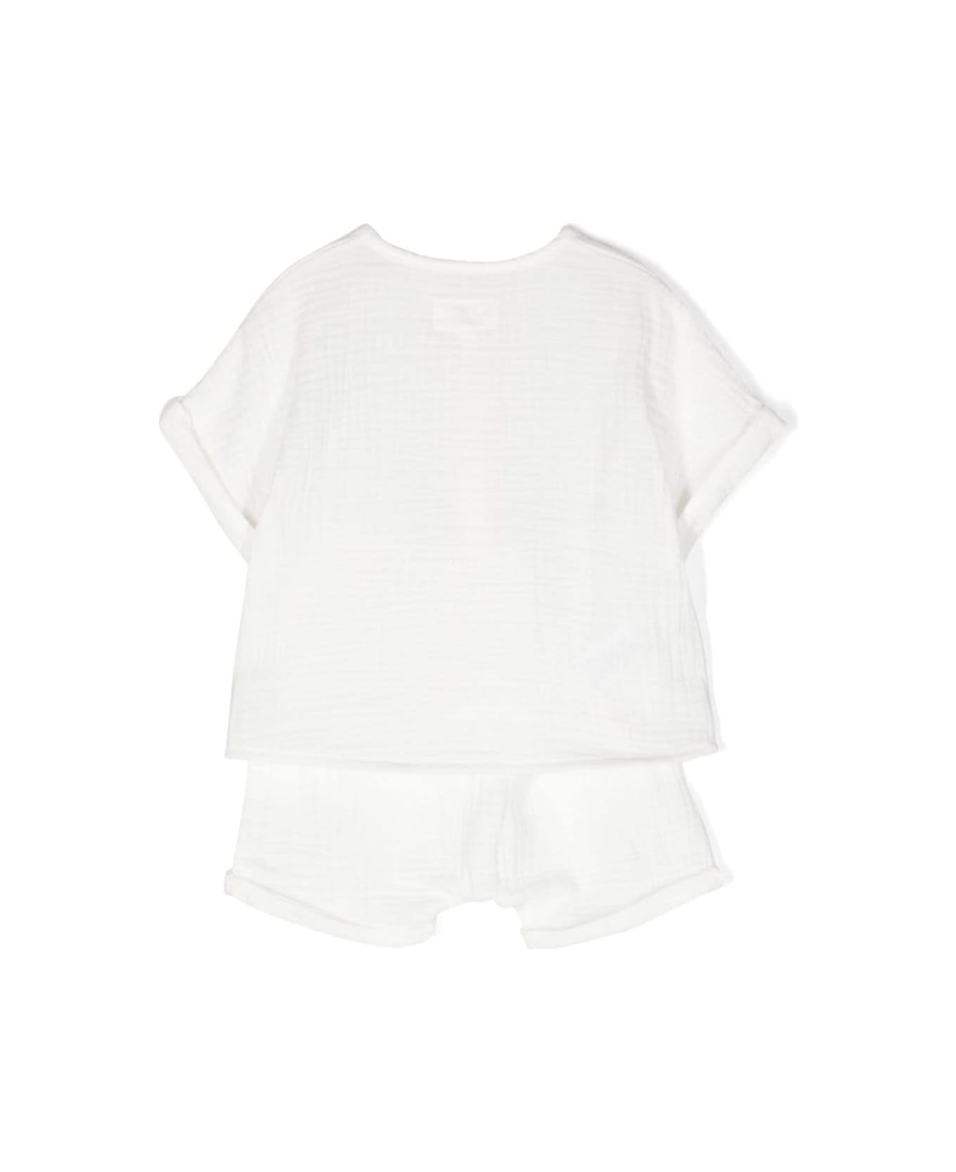 Teddy & Minou Set T-shirt E Shorts - White