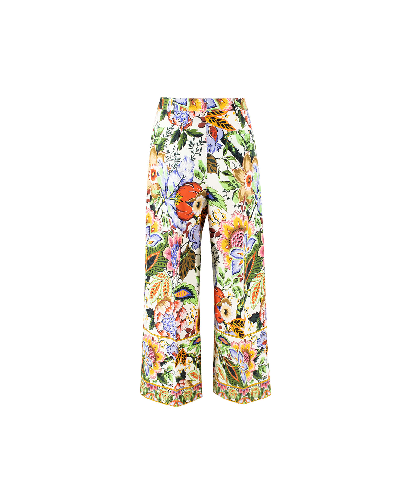 Etro Floral Culotte Pants - PRINT ON WHITE BASE