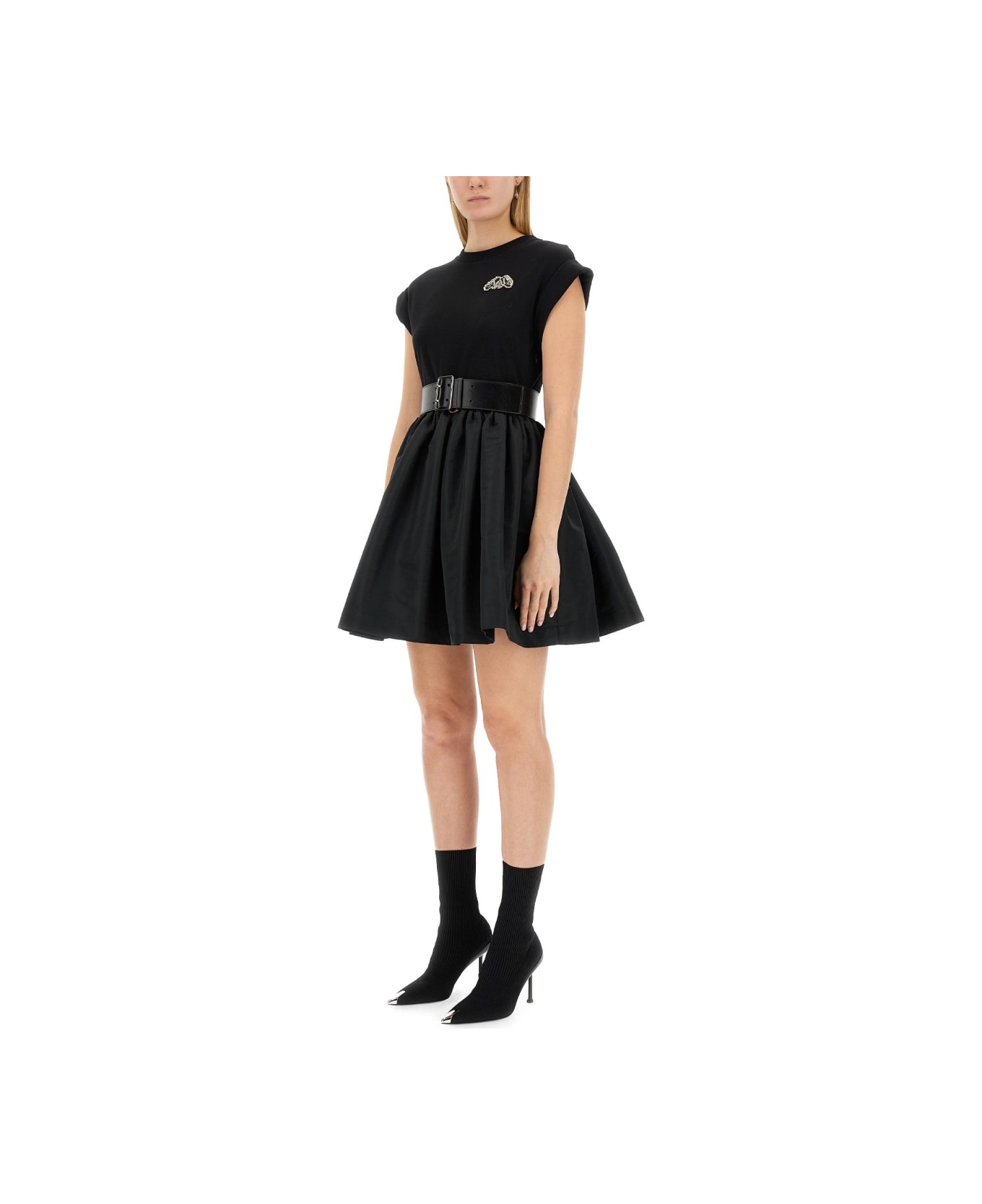 Alexander McQueen Boot "slash" - BLACK