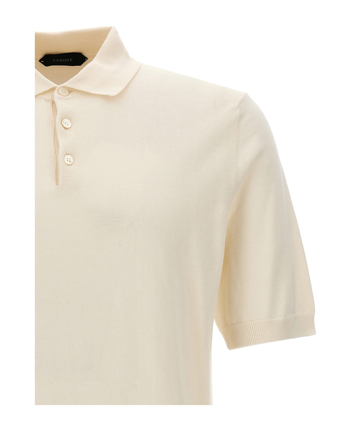 Zanone Cotton Polo Shirt - White ポロシャツ