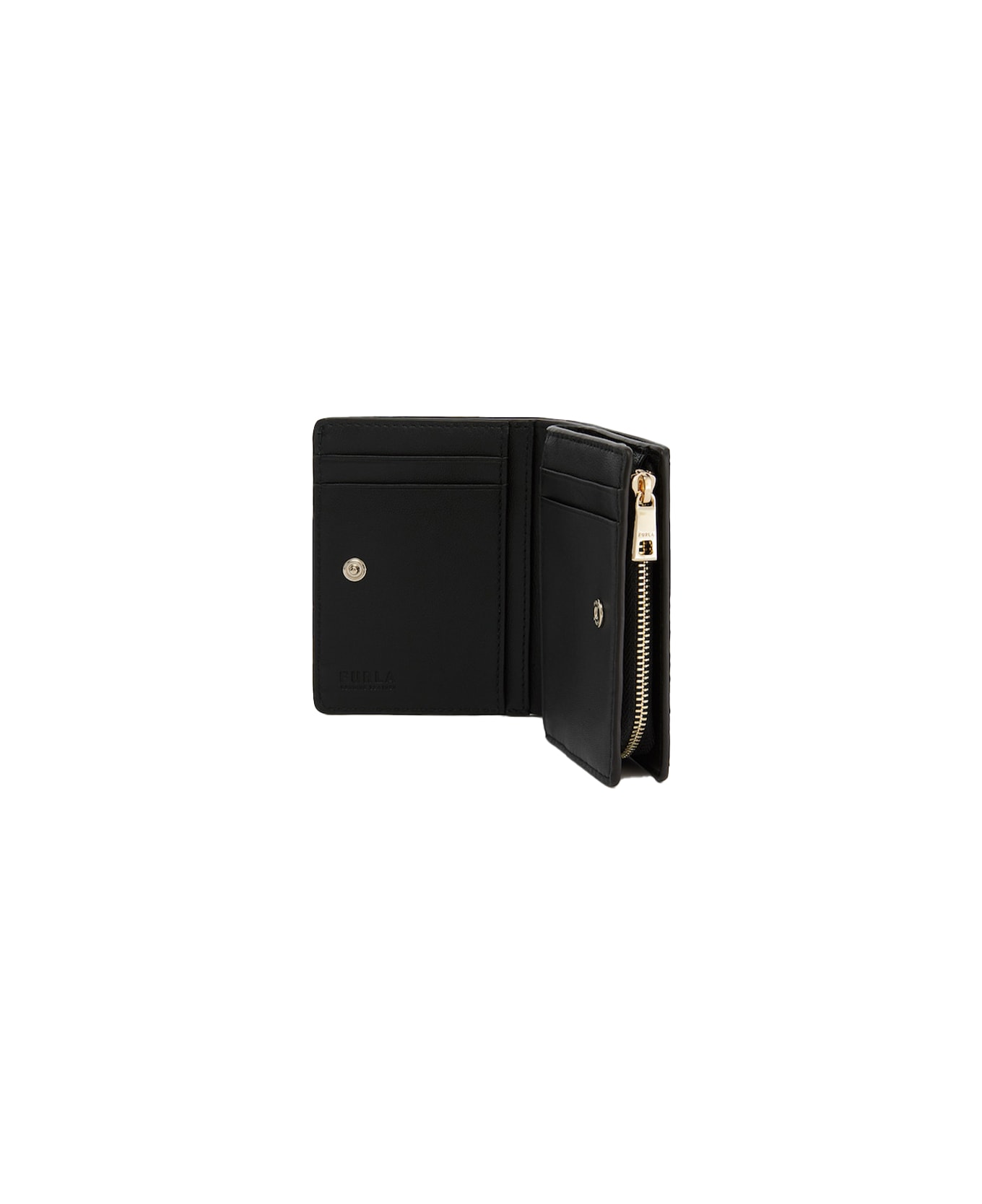 Furla Camelia S Black Wallet In Grained Leather - NERO 財布