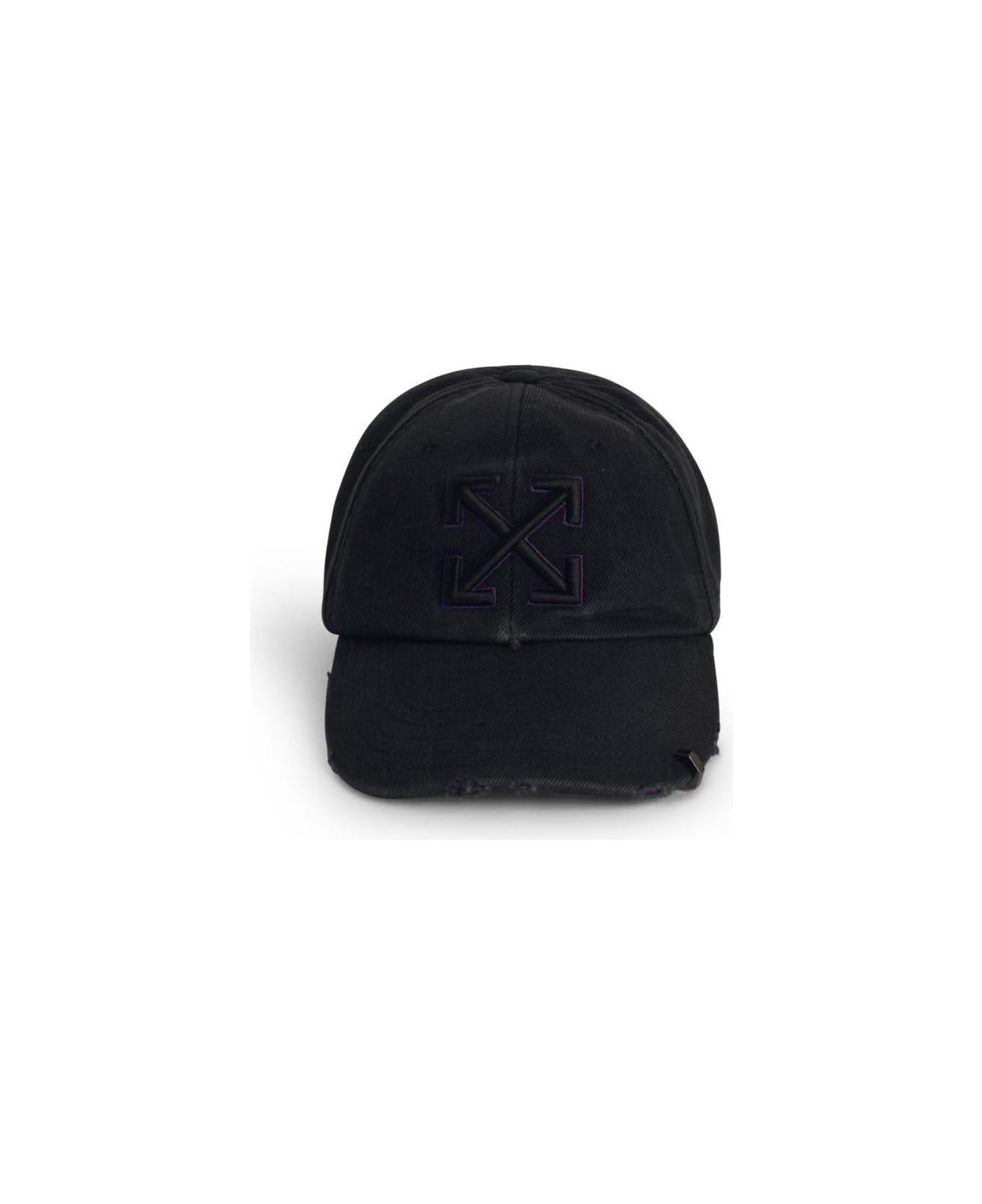 Off-White Black Cotton Cap - Black