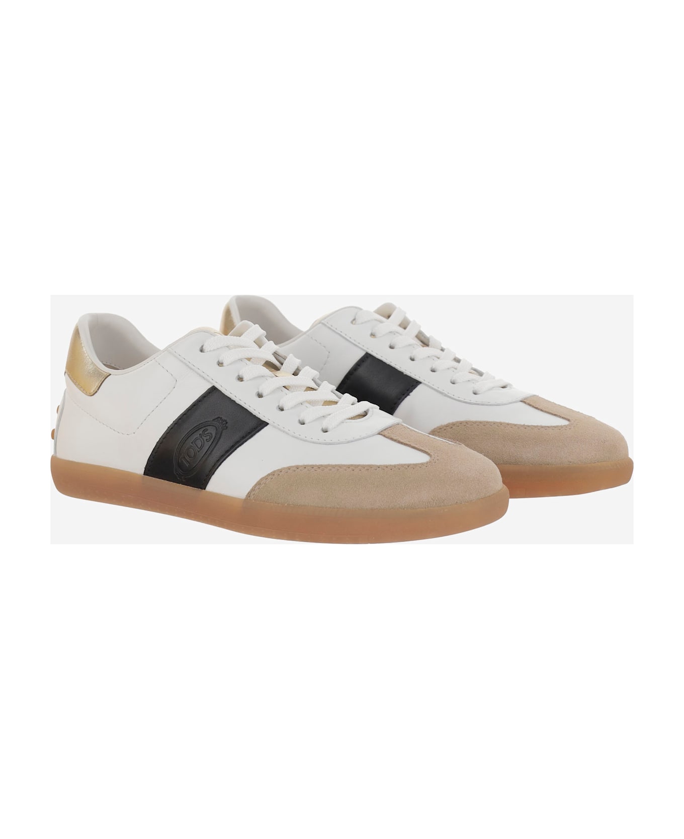 Tod
s Leather Tabs Sneakers - Red