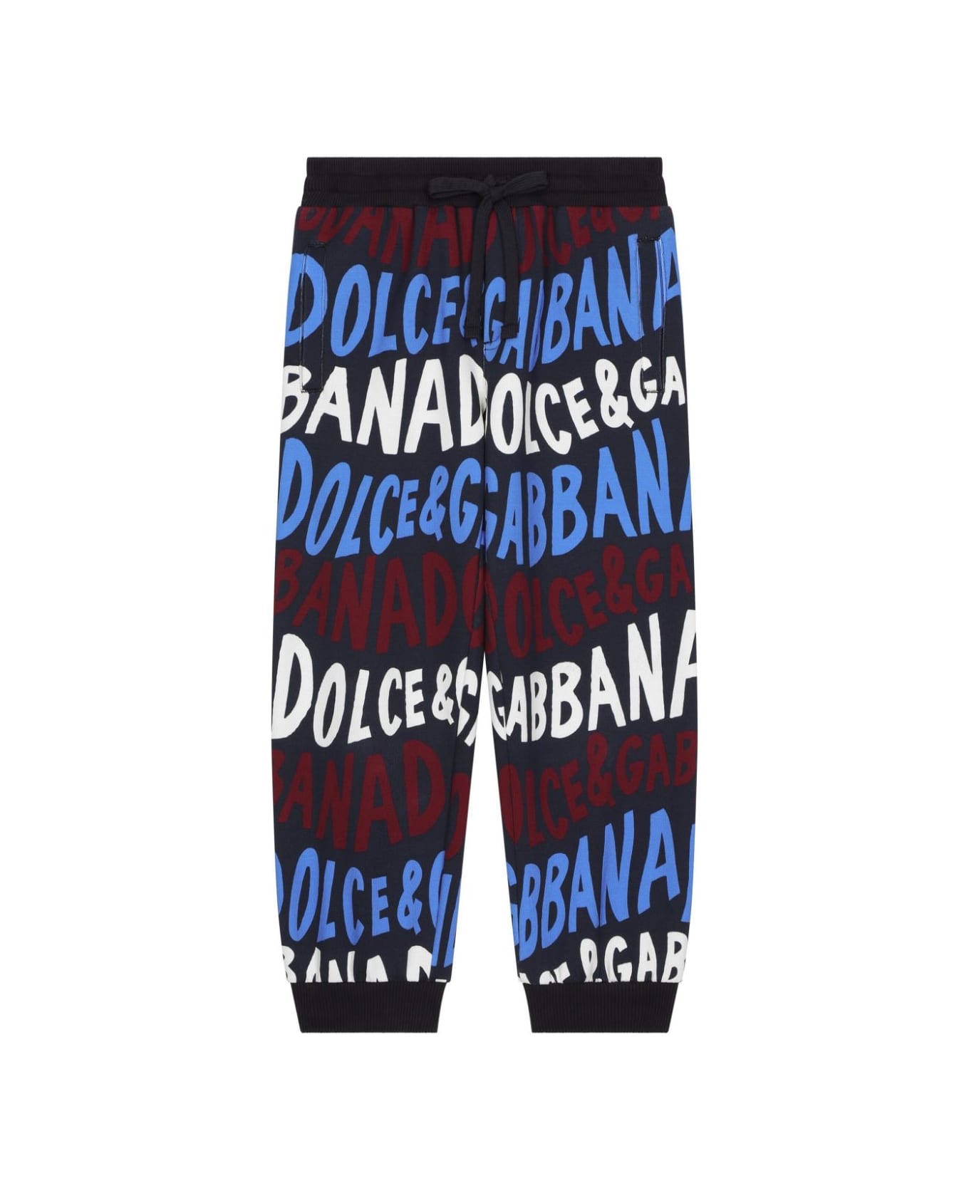 Dolce & Gabbana Pantaloni Sportivi Con Logo - Blue ボトムス