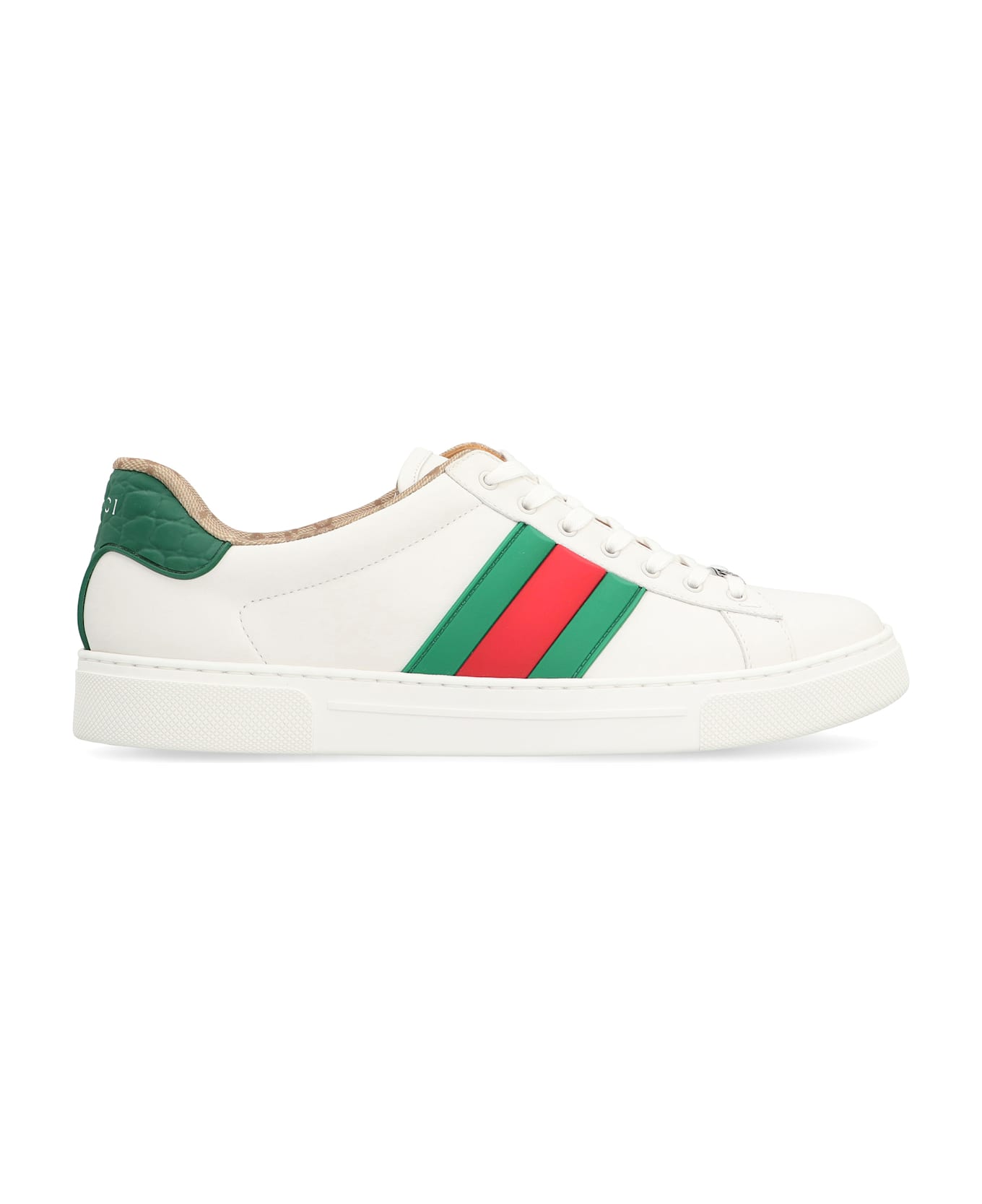 Gucci Ace Leather Low-top Sneakers - White