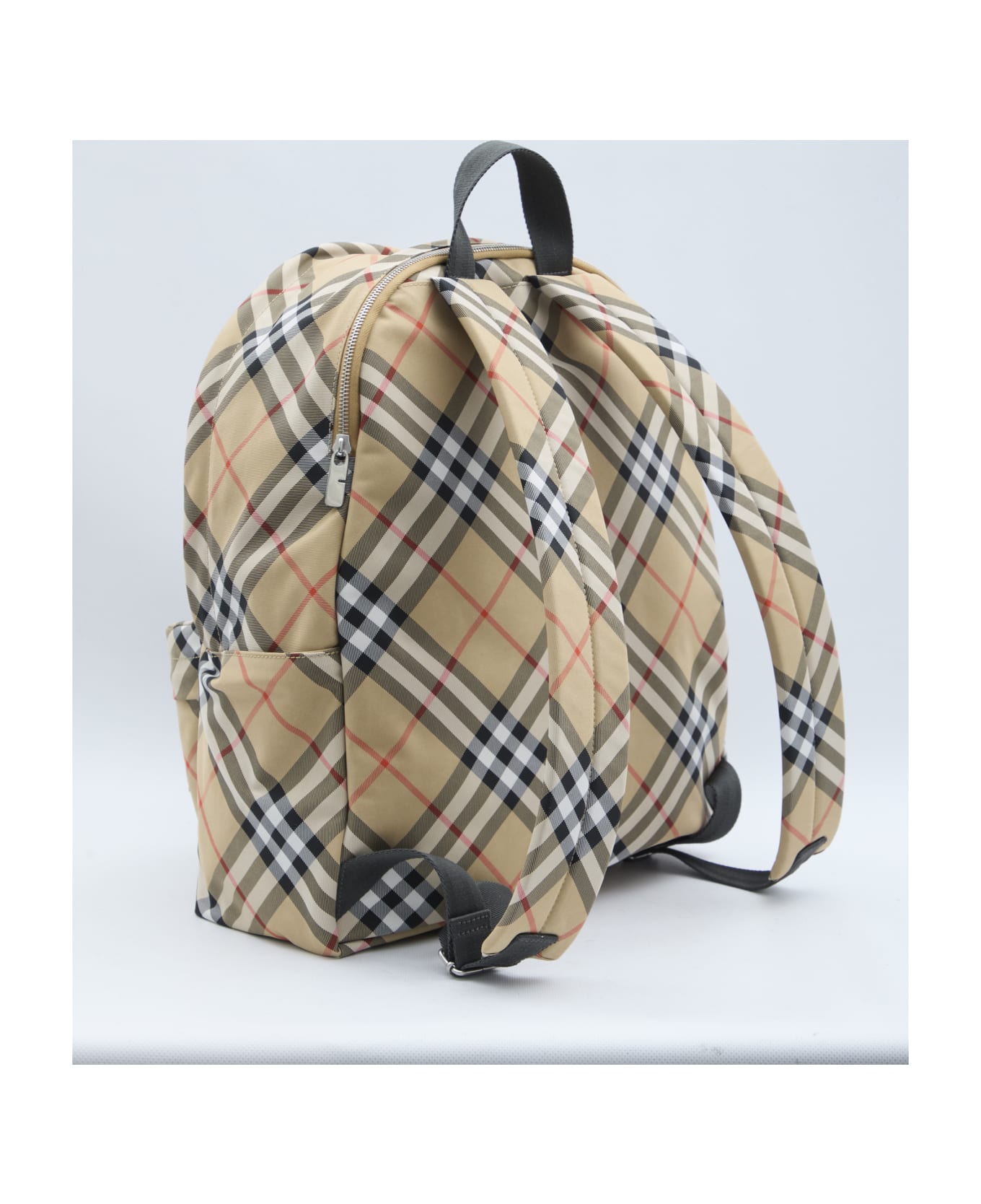 Burberry Check Backpack - Beige