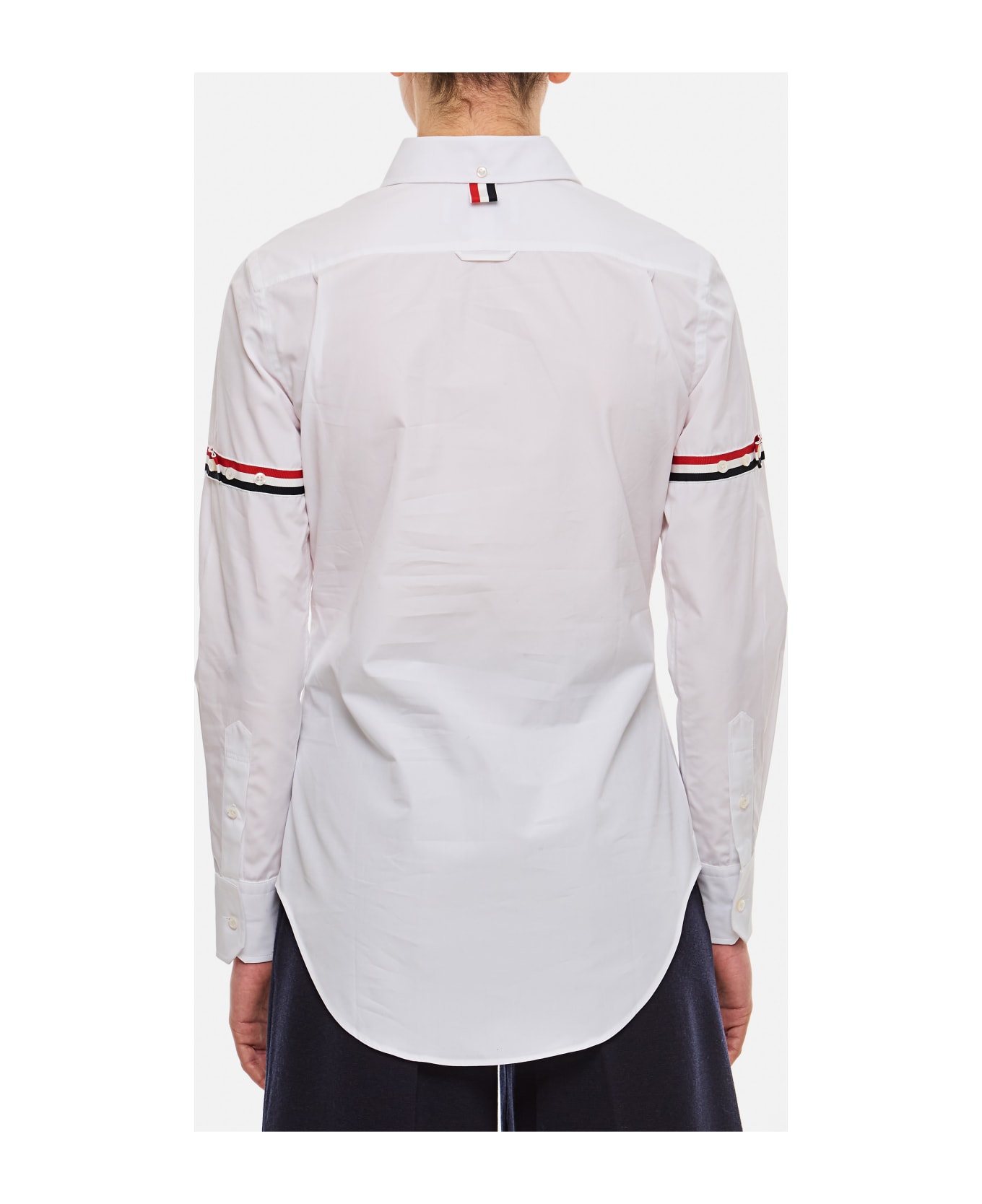Thom Browne Classic Round Collar Poplin Shirt - White シャツ