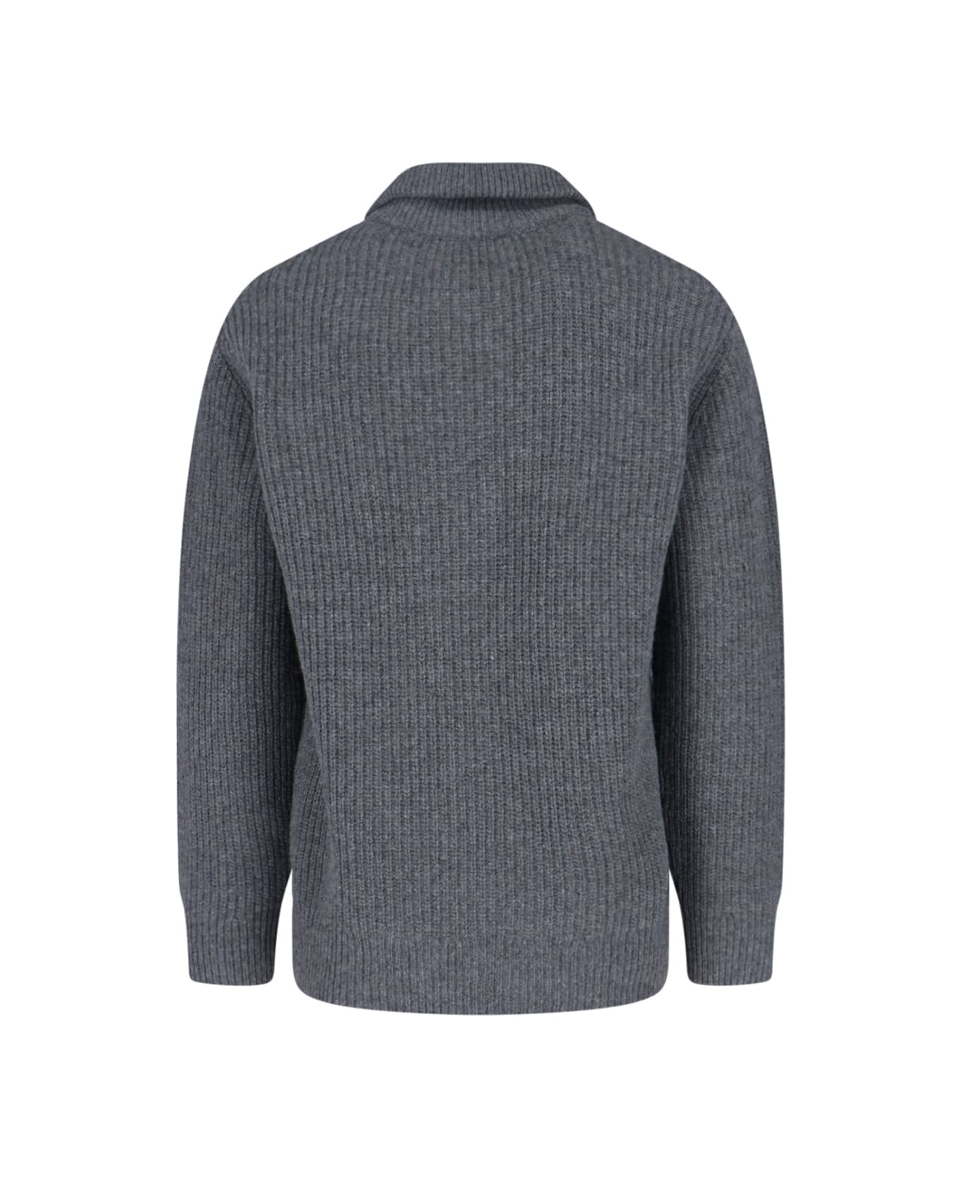 Closed Zip Sweater - Gray