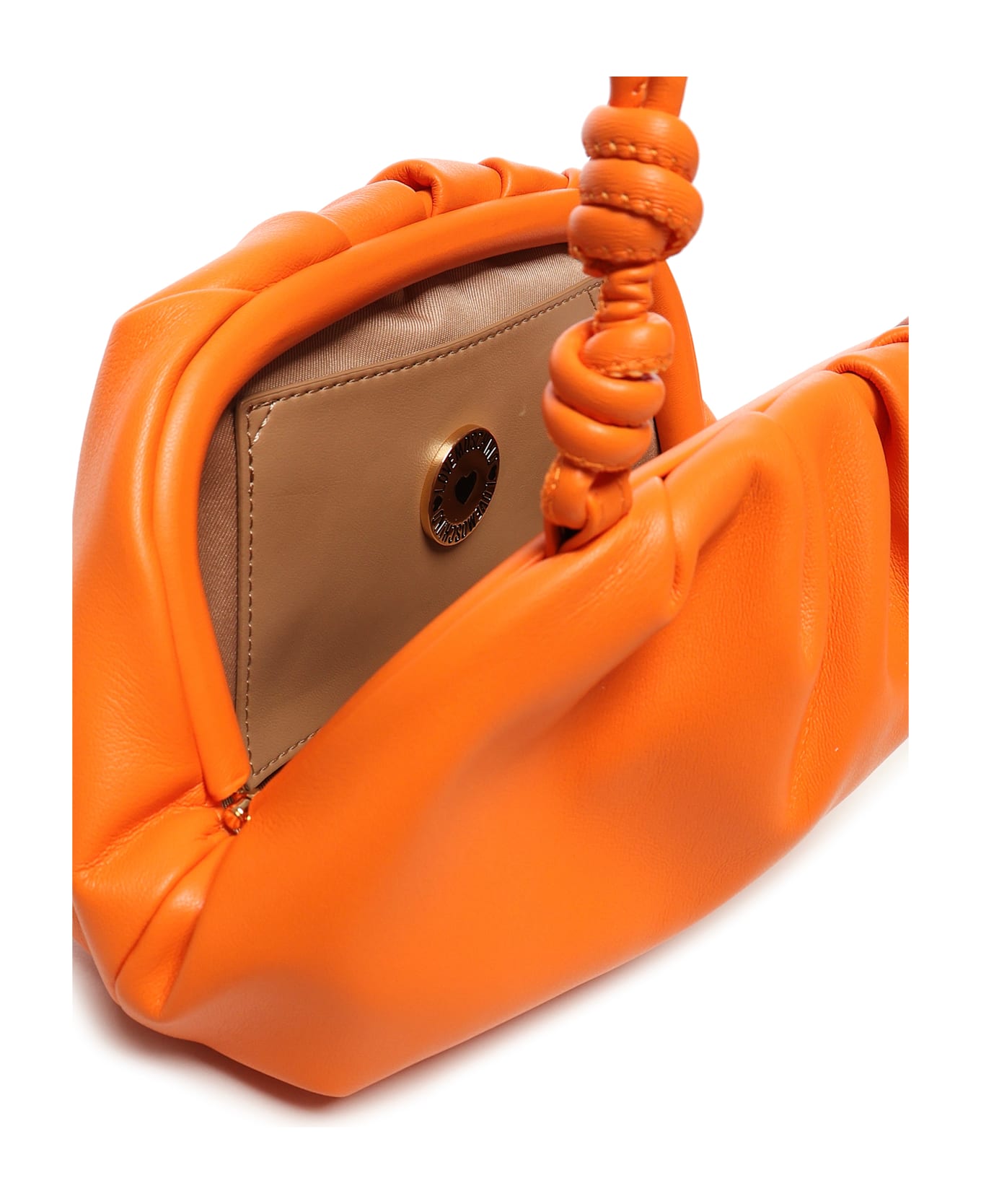 Love Moschino Leather Shoulder Bag - Orange