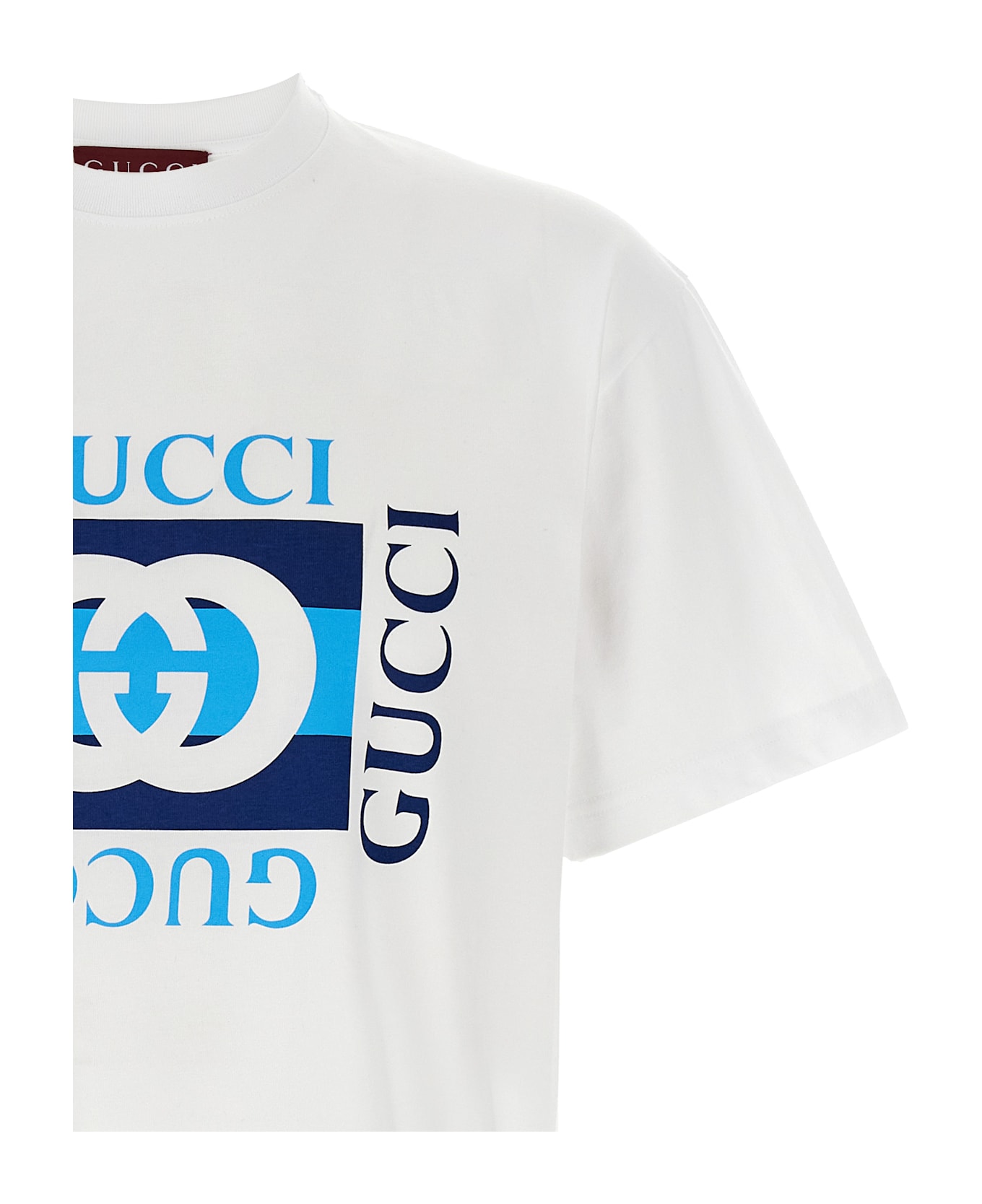 Gucci 
gucci Incrocio Gg
 Print T-shirt - White