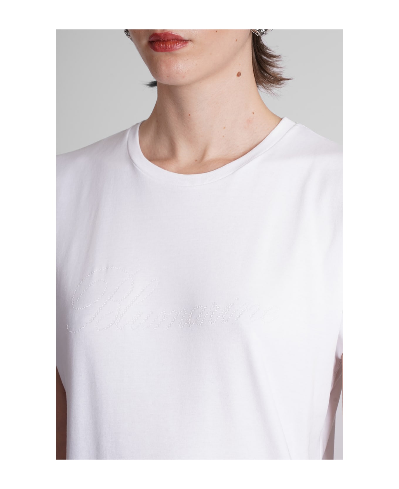 Blumarine T-shirt In White Cotton - white Tシャツ
