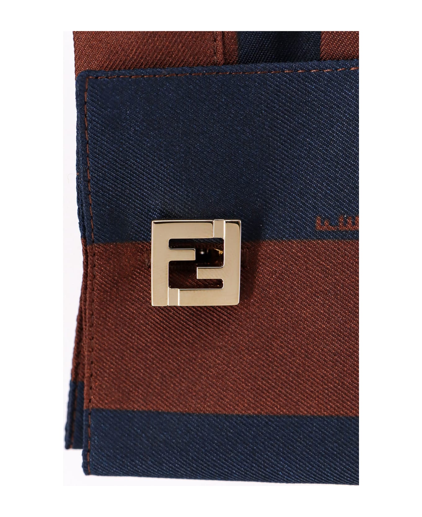 Fendi Pequin Shirt In Silk - Brown