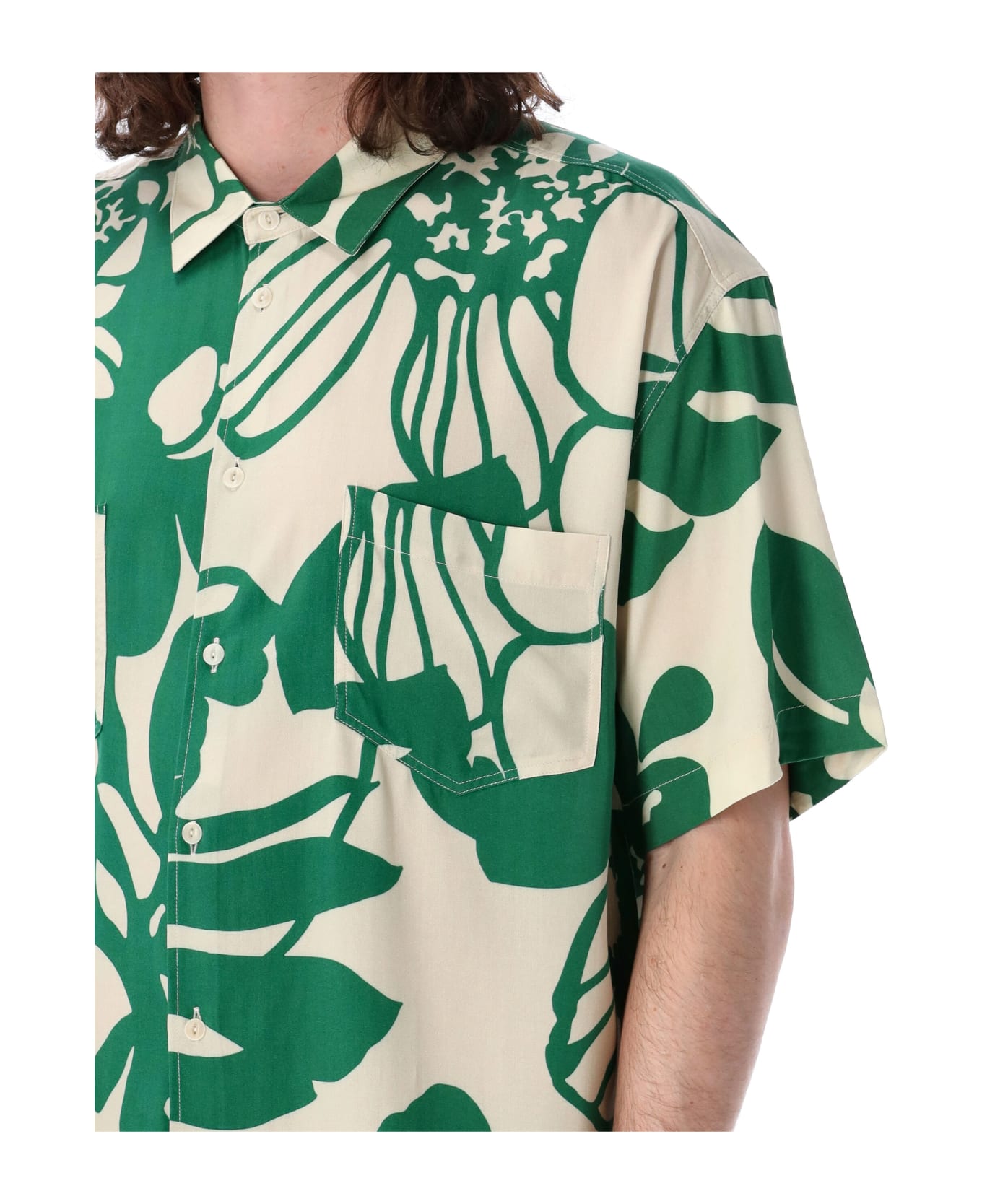 YMC Mitchum Shirt - ECRU GREEN シャツ