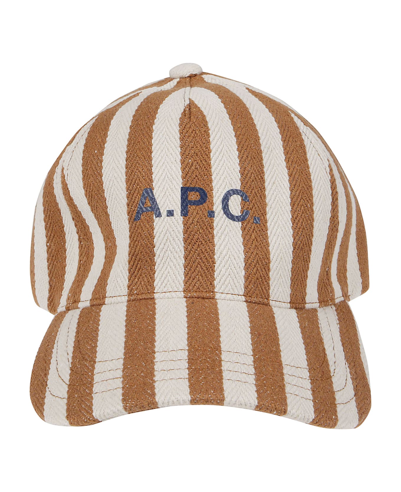 A.P.C. Logo Printed Curved Peak Baseball Cap - Caf Caramel
