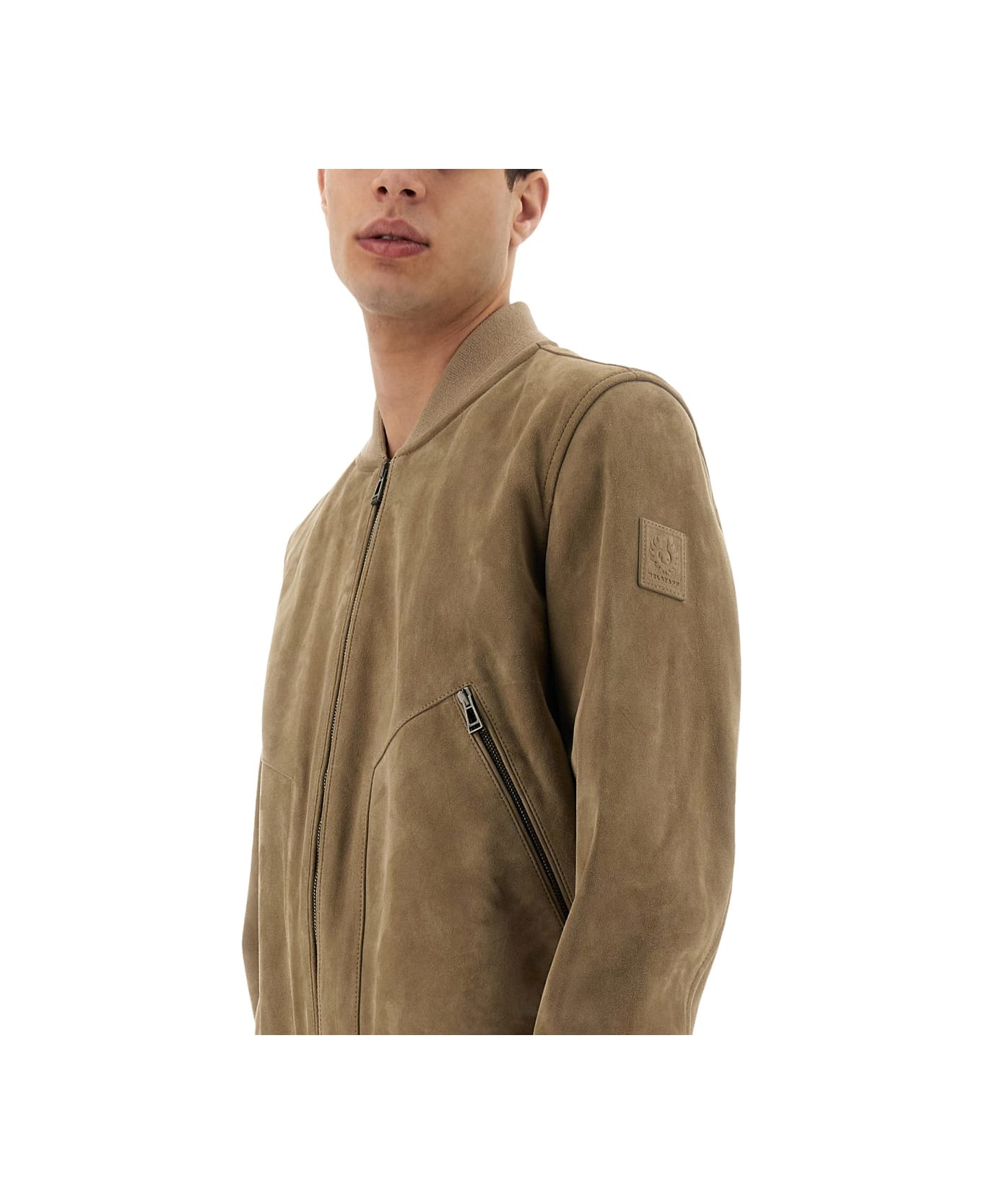 Belstaff Leather Jacket - BEIGE