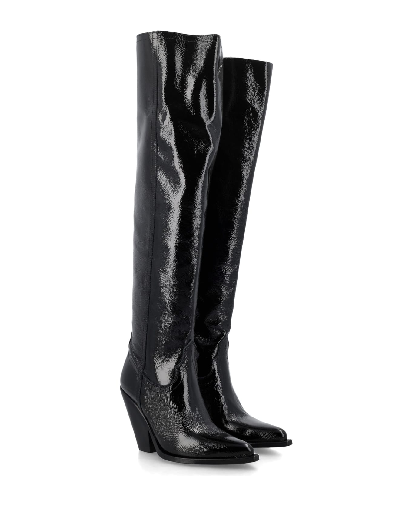 Sonora Acapulco Naplack Over-the-knee Boots - BLACK ブーツ