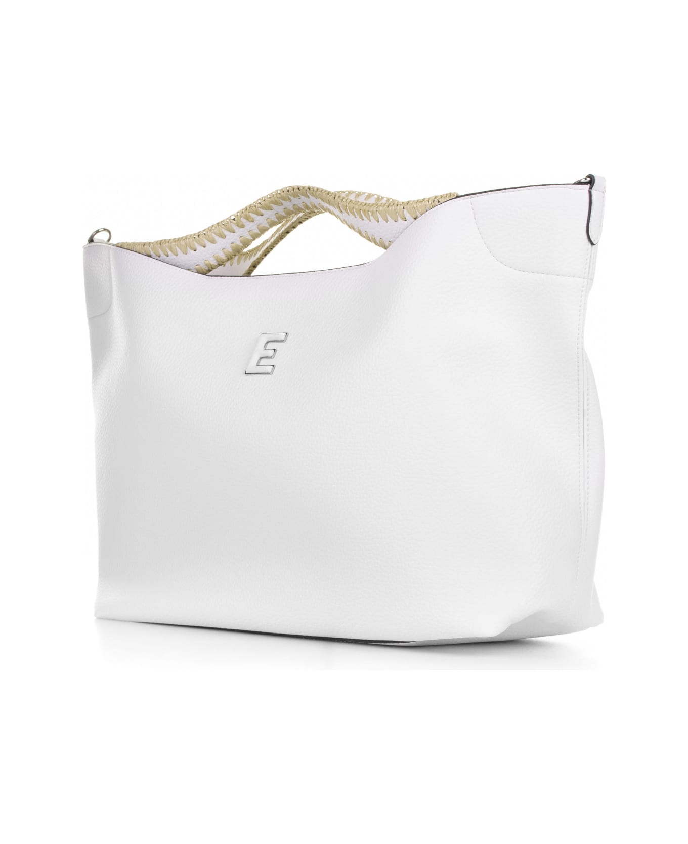 Ermanno Scervino Rachele Large White Leather Handbag - BIANCO トートバッグ