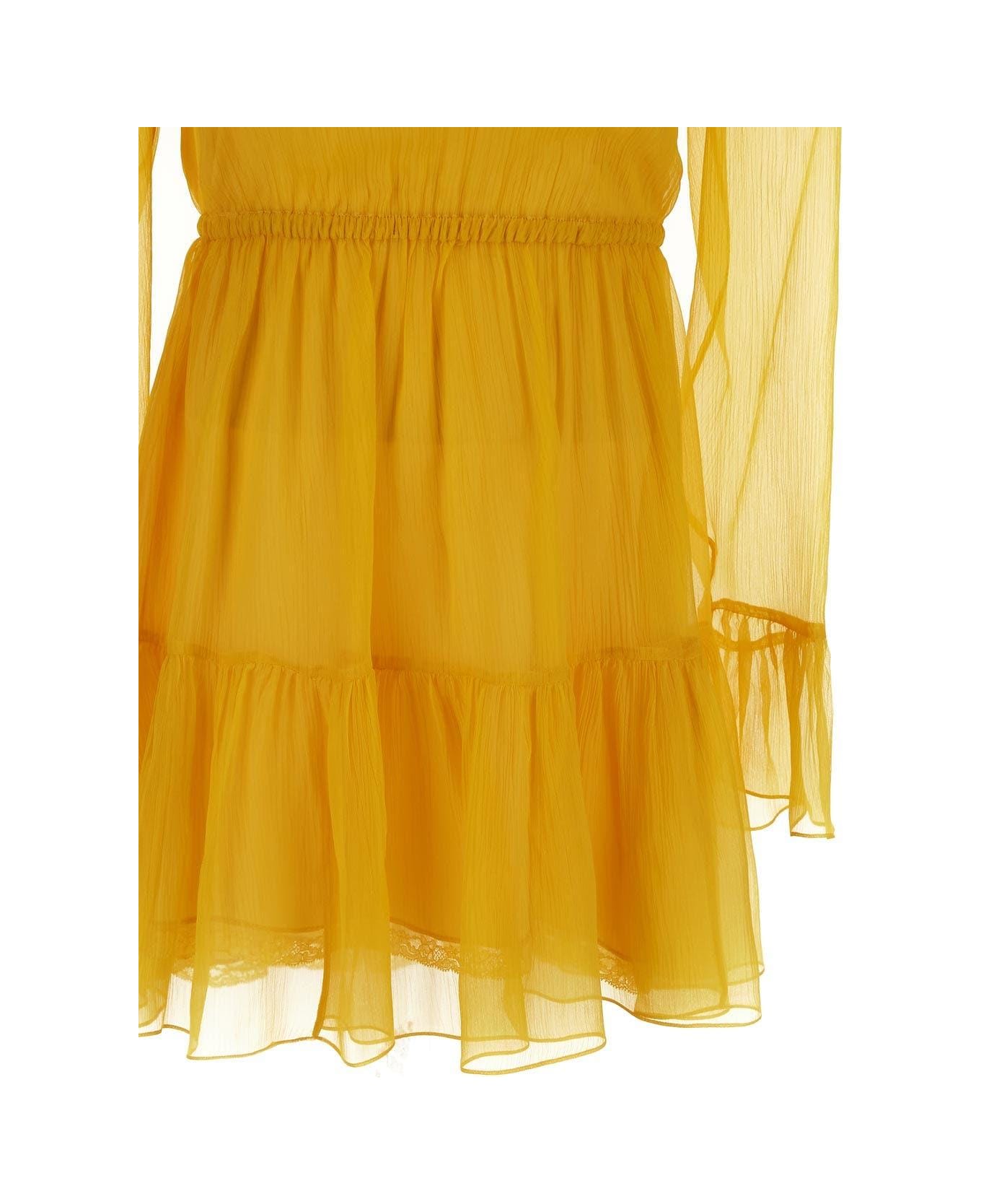 Gucci Silk Chiffon Dress - Yellow ワンピース＆ドレス