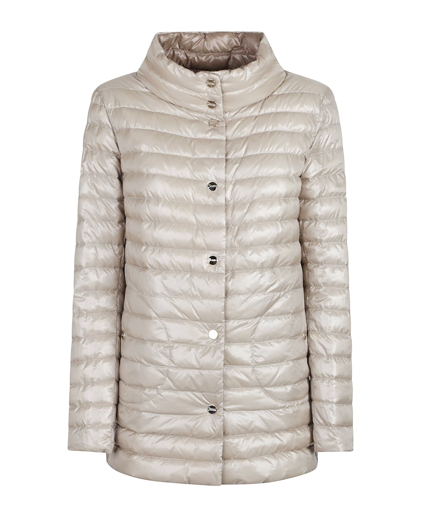 Herno Long Down Jacket - Tortora/chantilly