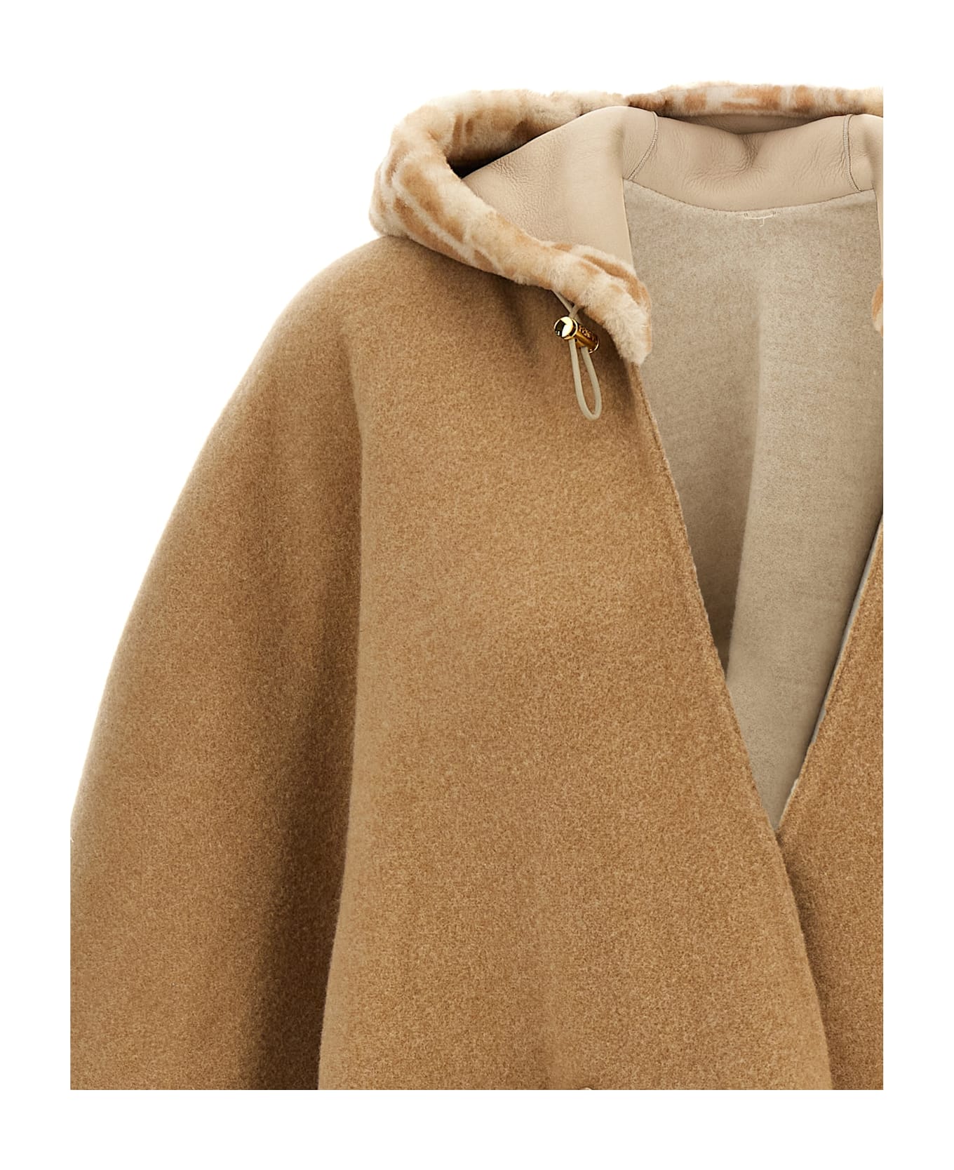 Fendi 'wo/ws' Poncho - Beige