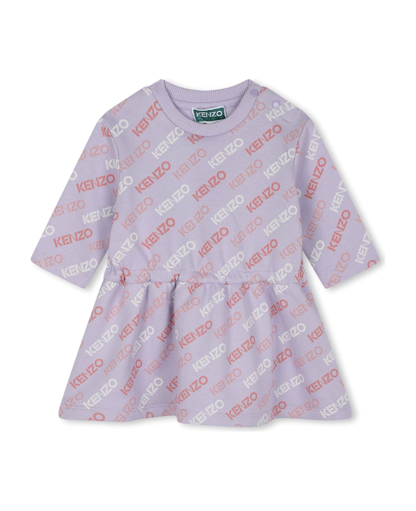 Kenzo Kids Abito Con Stampa - Lilla