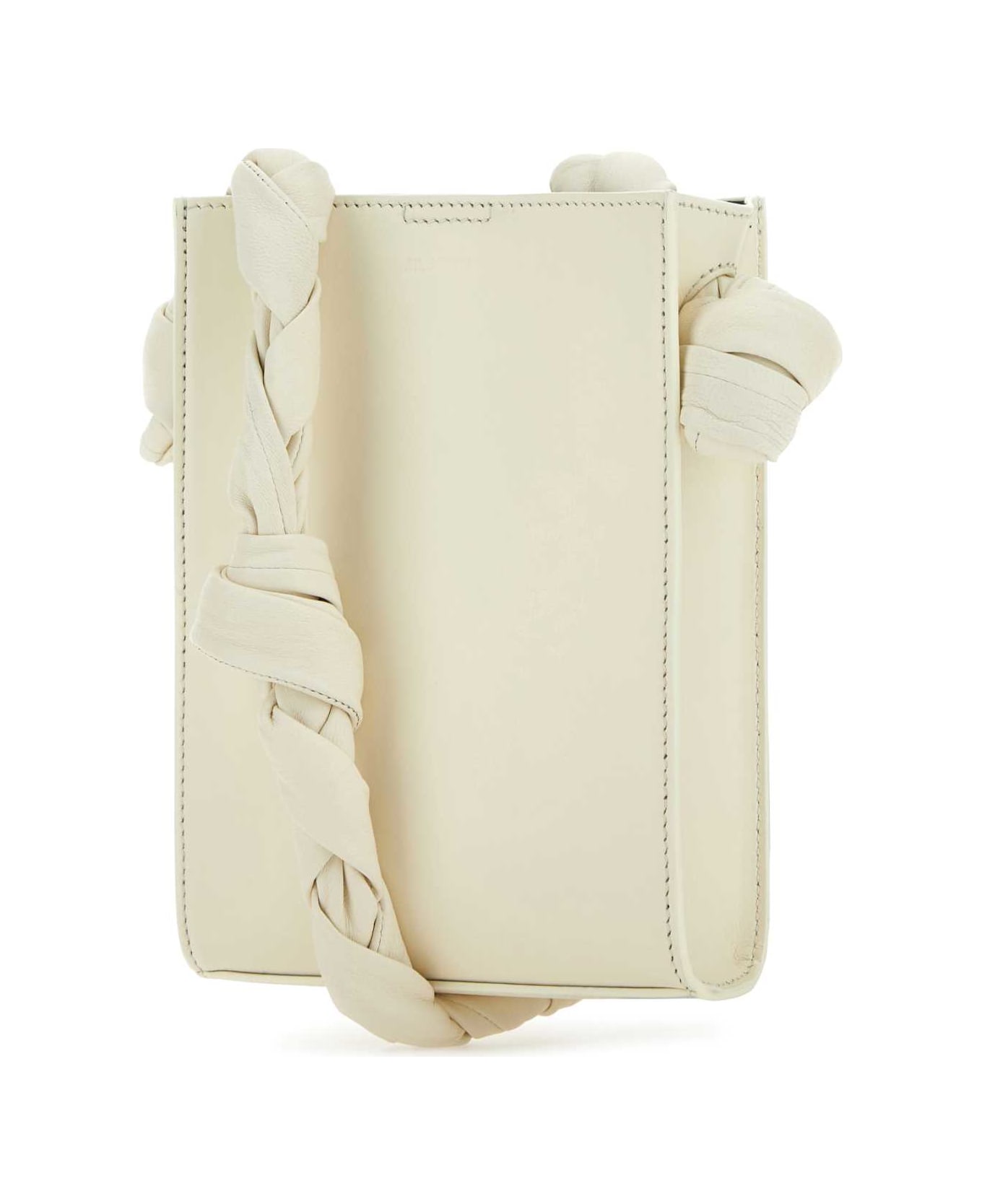 Jil Sander Ivory Leather Tangle Shoulder Bag - EGGSHELL