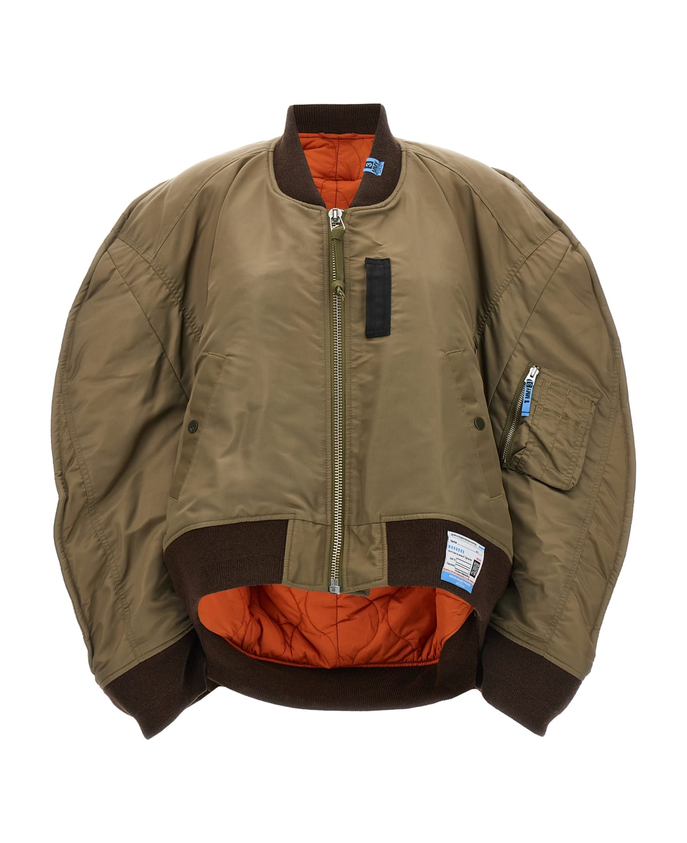 Mihara Yasuhiro Nylon Bomber Jacket - Khaki