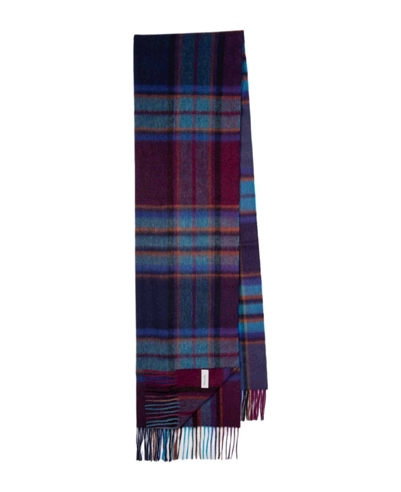 Paul Smith Spectral Check Scarf - Blu