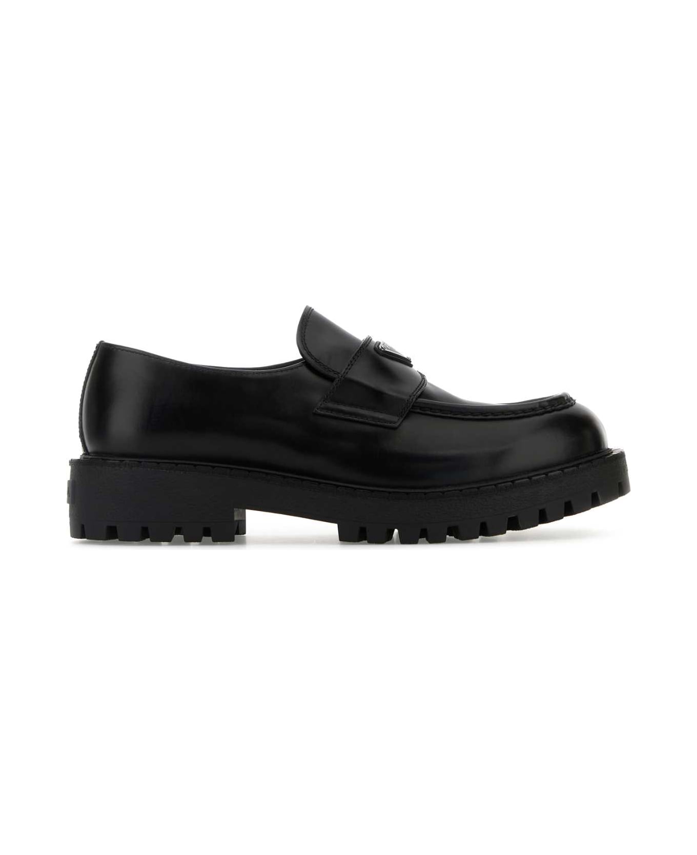 Prada Black Leather Loafers - NERO