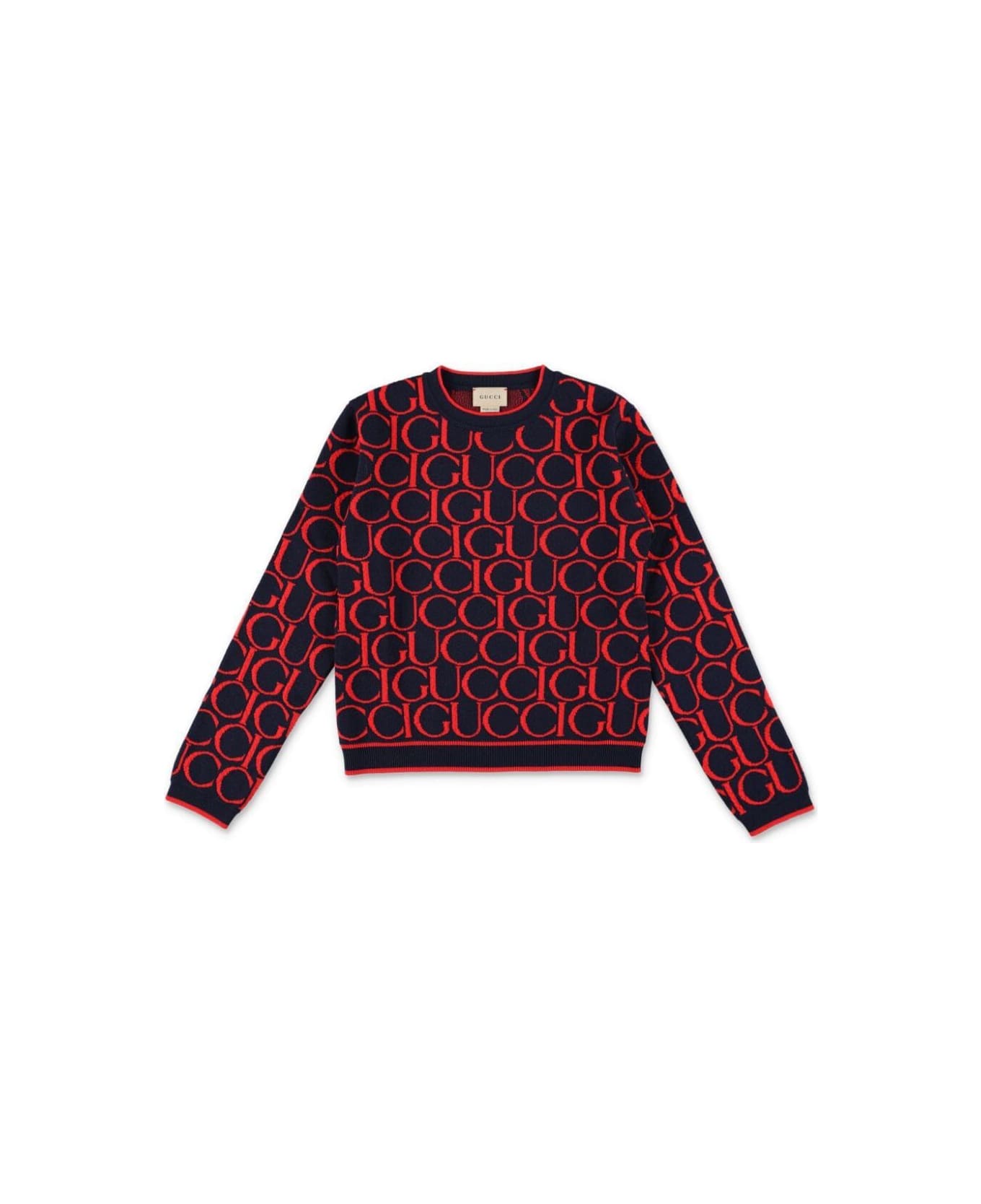 Gucci J Ls Crew Neck - Oltremare Red