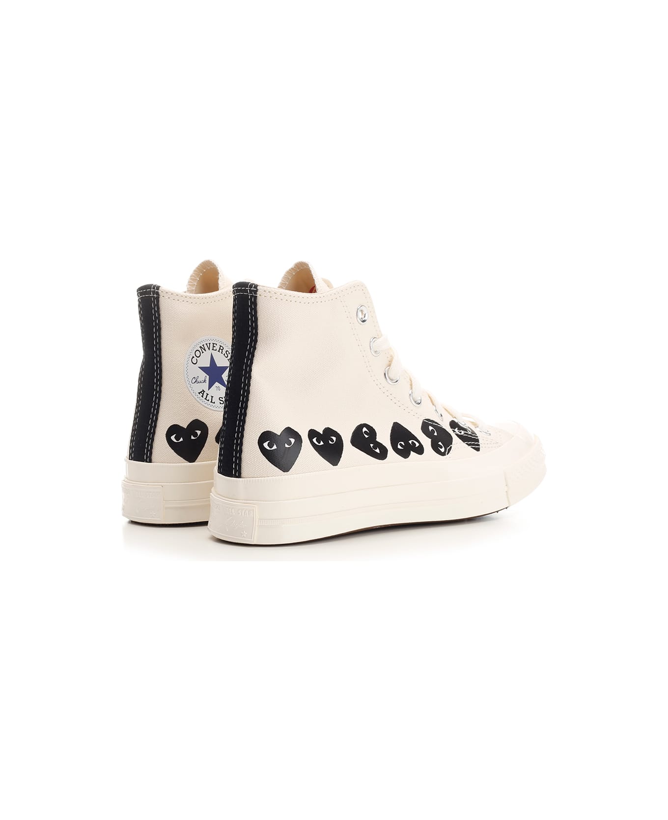 Comme des Garçons Play Ivory "chuck Taylor" High Top Sneakers - White