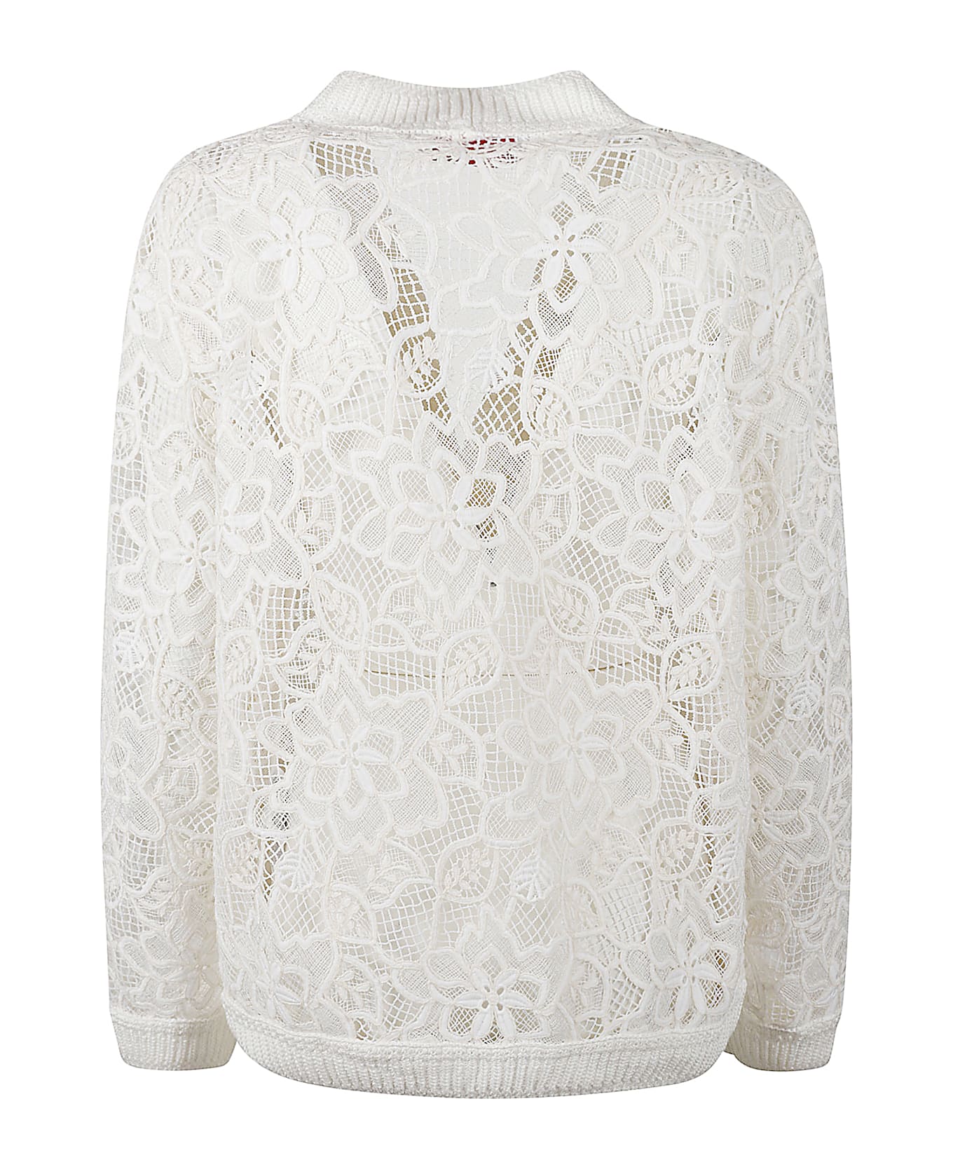 Ermanno Scervino See-through Oversized Cardigan - White