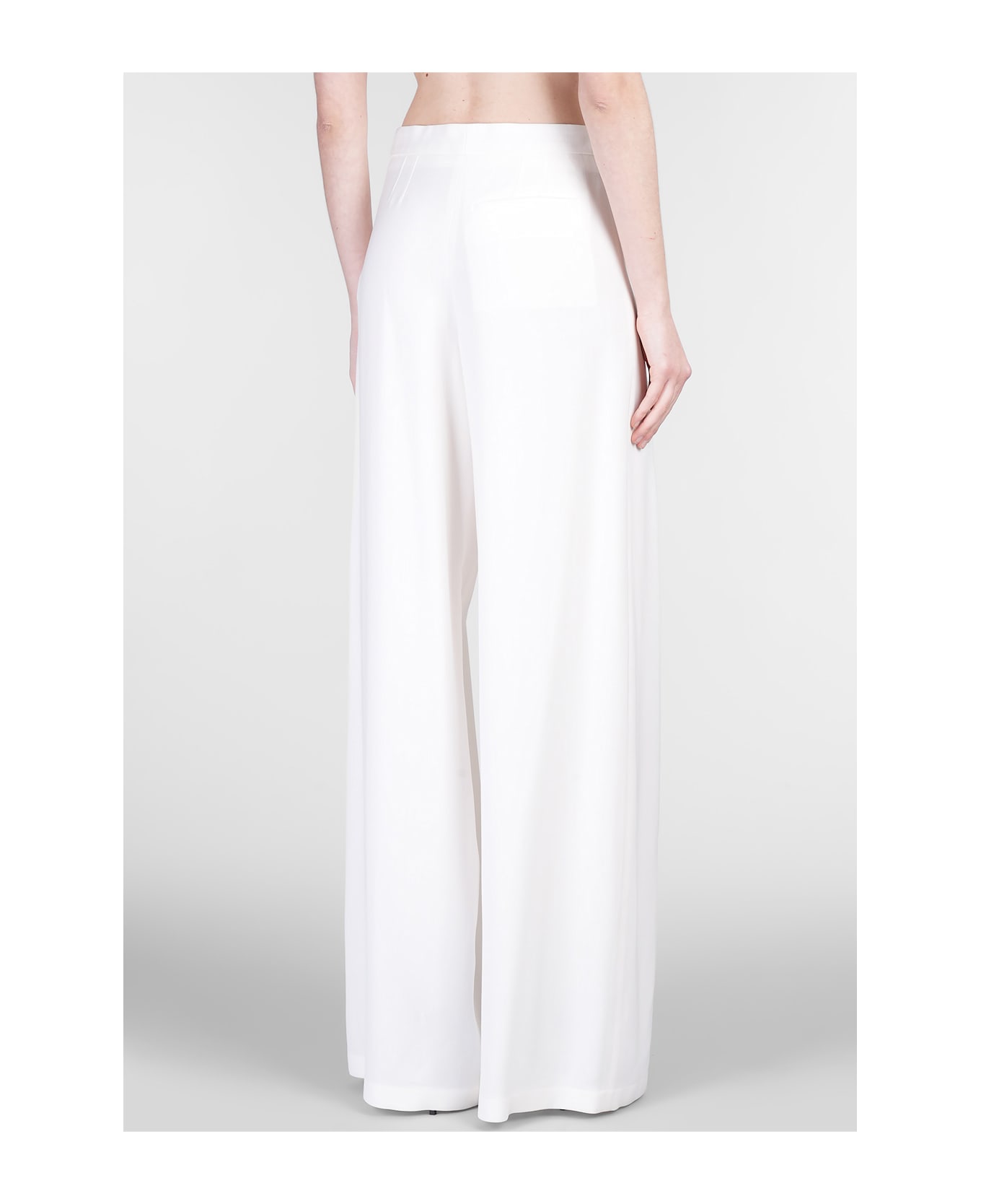 Mugler Pants In White Viscose - white