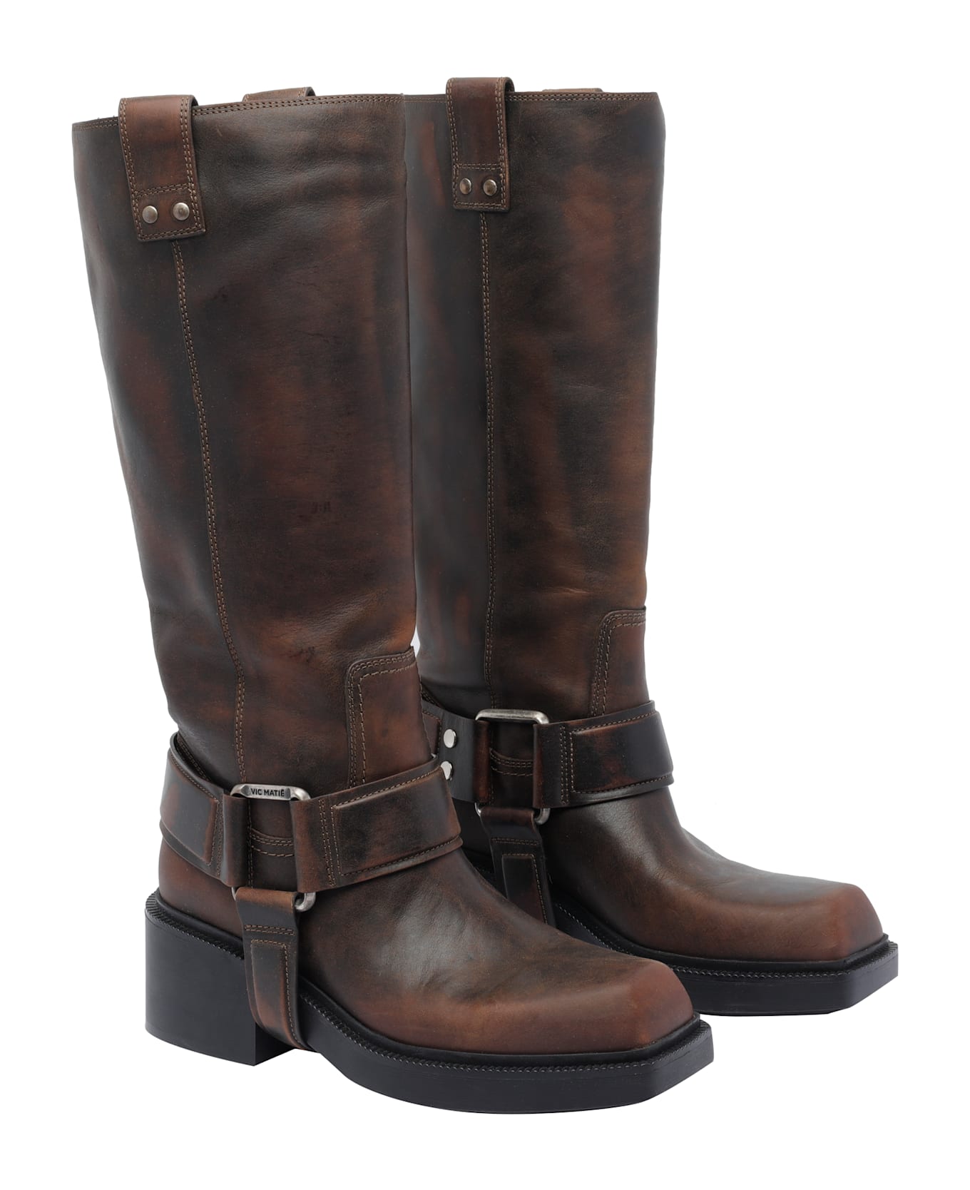 Vic Matié Saddle Booties - Brown