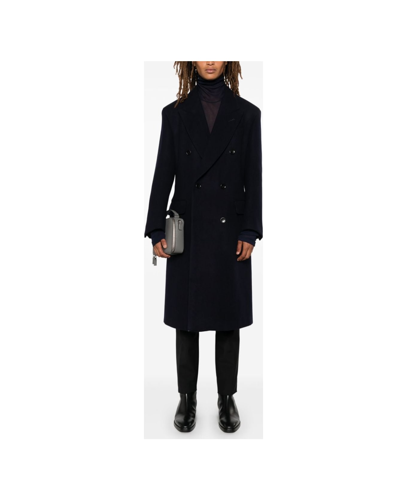 Tom Ford Double-breasted Tailored Coat - BLUE