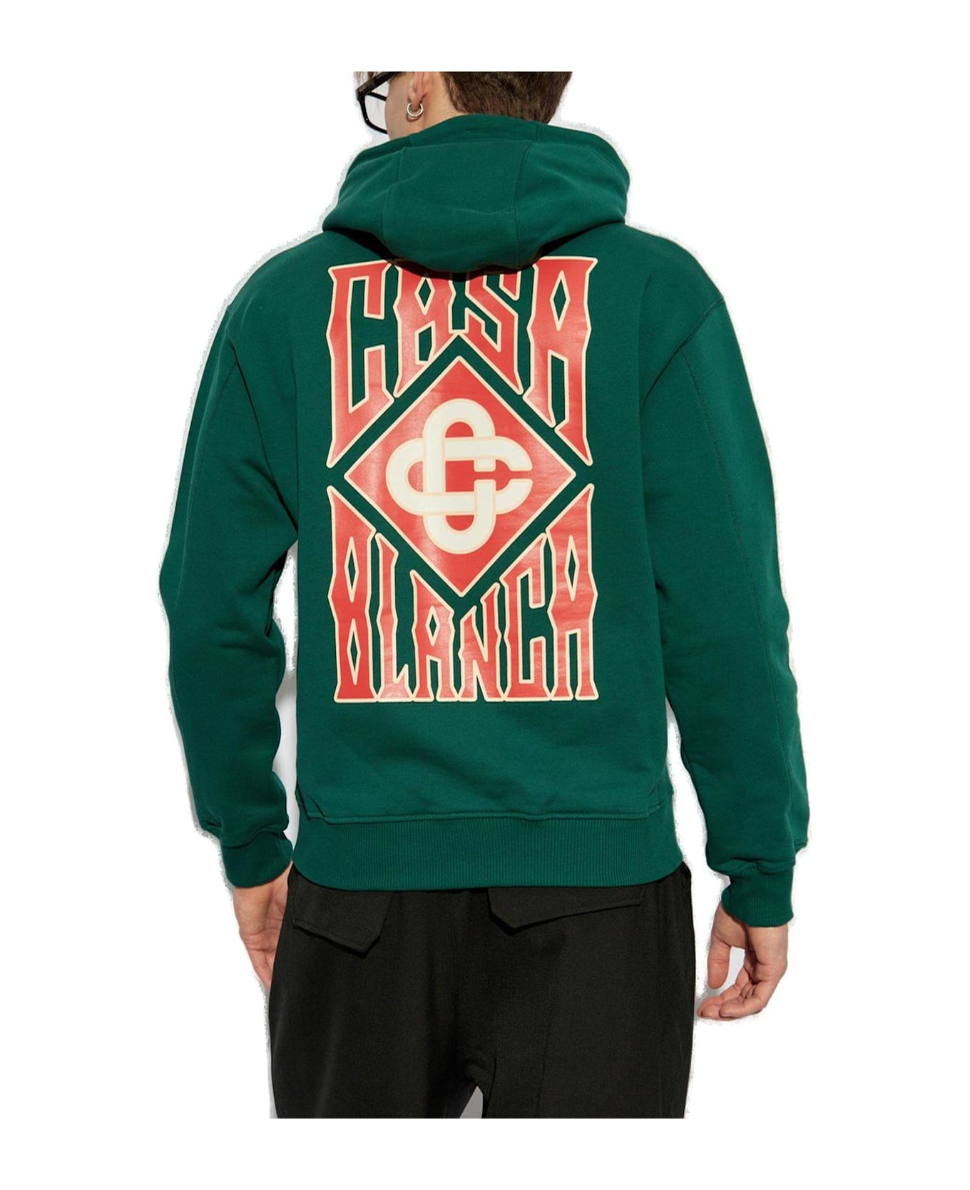Casablanca Surreal Pool Drawstring Hoodie - GOTHIC STACKED LOGO