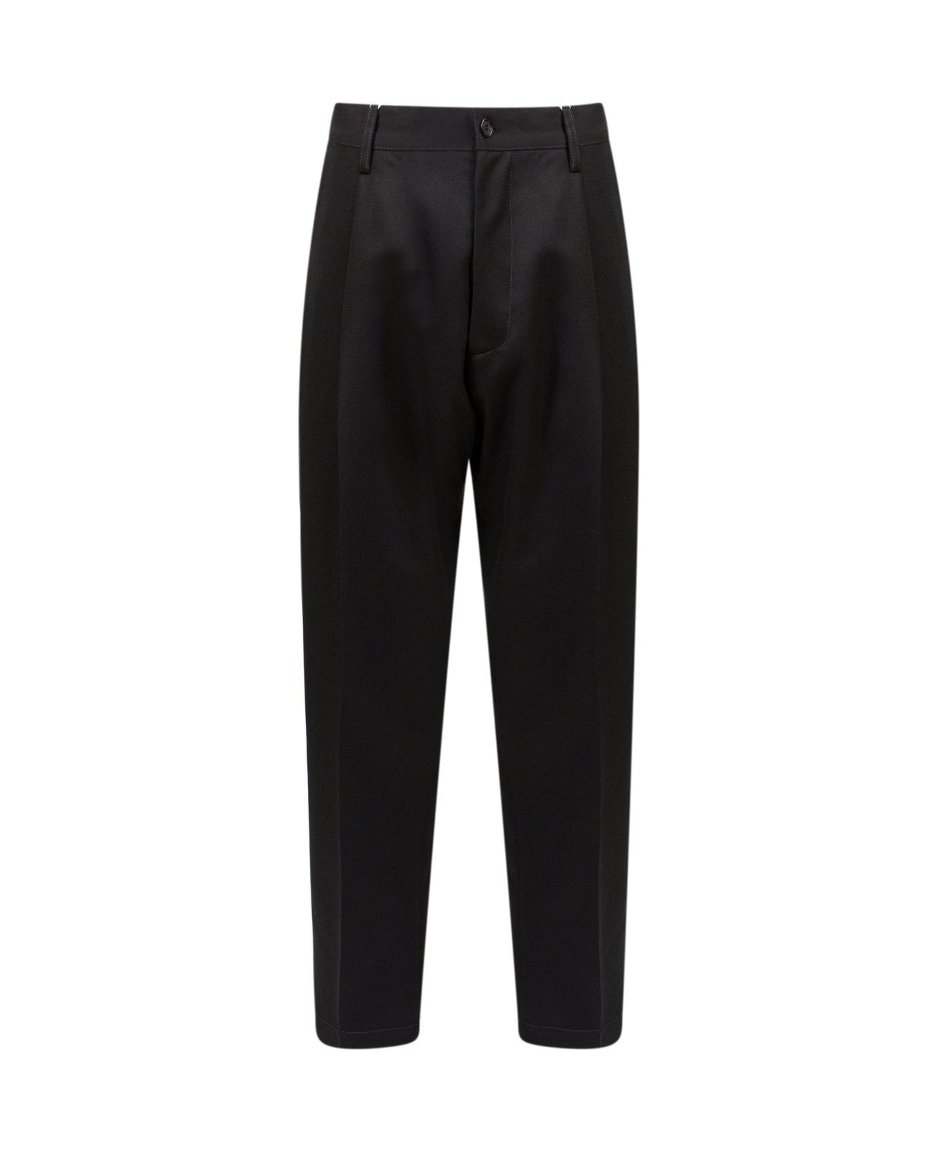 Marni Wide Leg Pleated Pants - Black